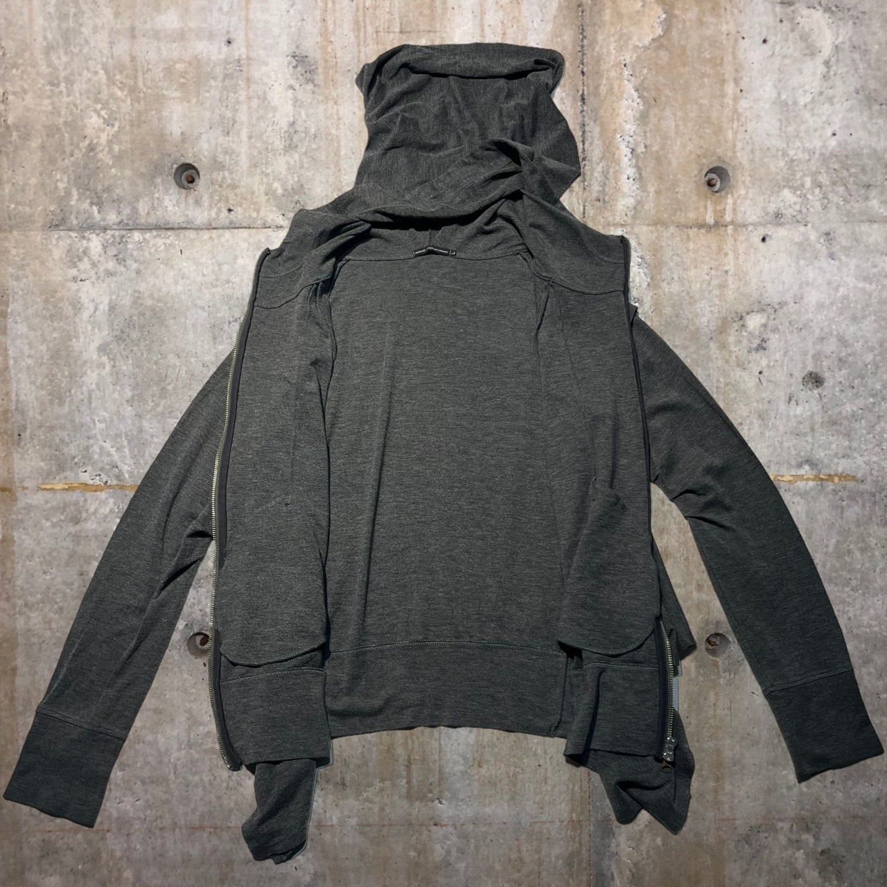 MARITHE FRANCOIS GIRBAUD(マリテフランソワジルボー) 00's変形ジップパーカー L グレー