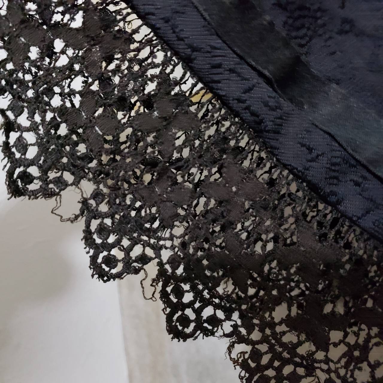 VINTAGE(ヴィンテージ) 50'~s総レースケープ 表記なし(FREE) ブラック