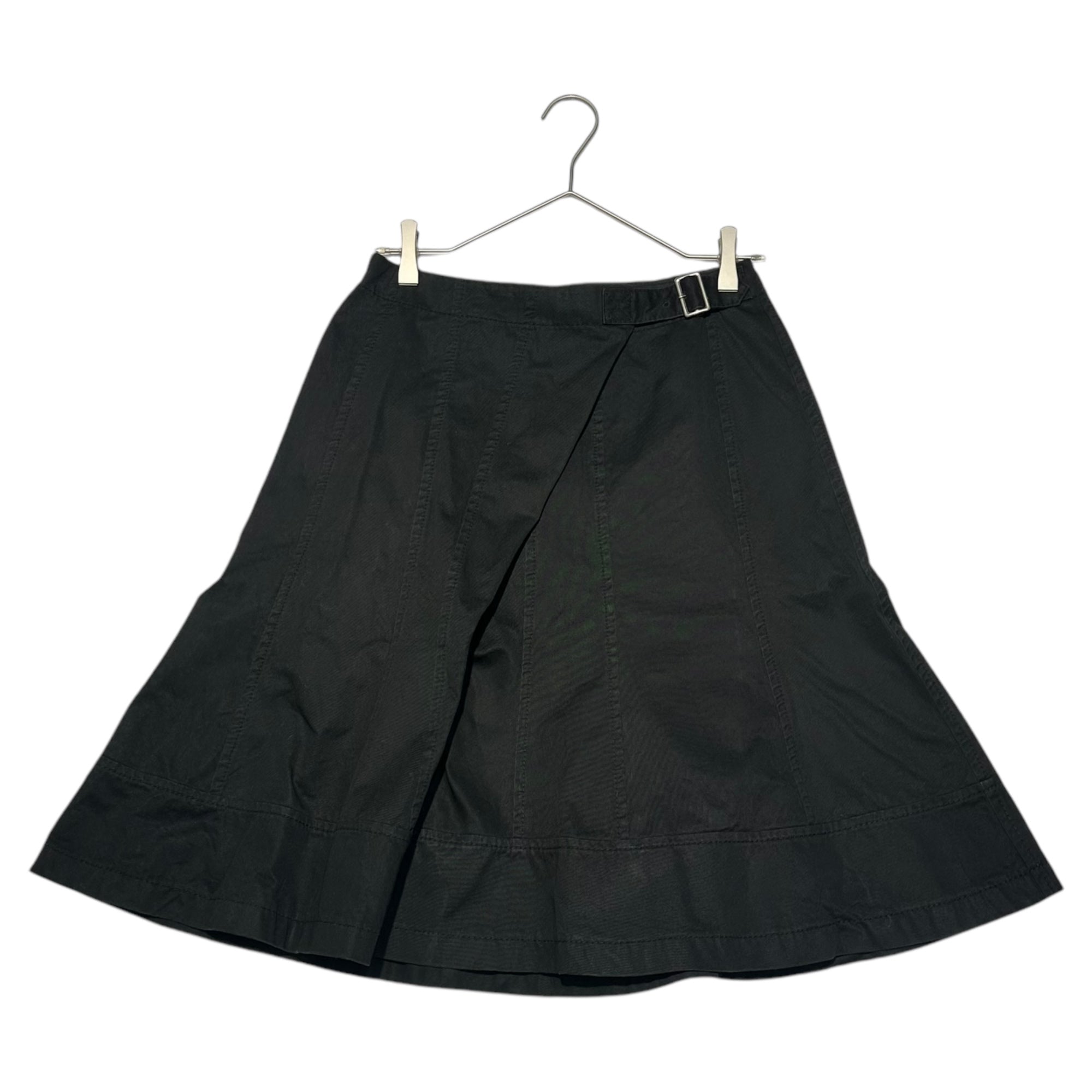 tricot COMME des GARCONS(トリココムデギャルソン) 05SS Belted cotton flared skirt ベルテッド コットン フレア スカート AD表記消え M ブラック