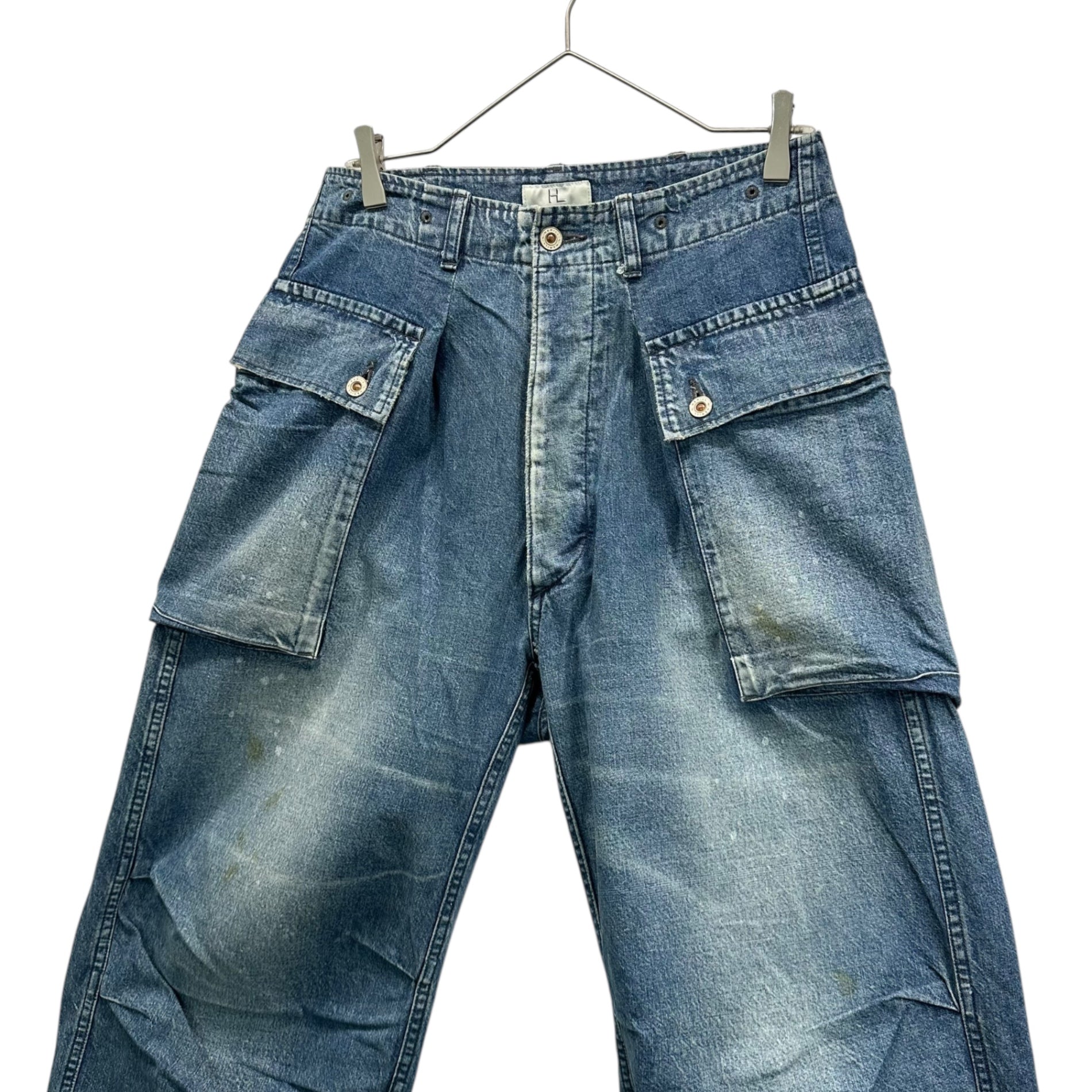 HERILL(ヘリル) Nepdenim M44 Trousers ネップデニム M44 トラウザーズ 23-030-HL-8080-1 1 ライトインディゴ ワイド カーゴ パンツ