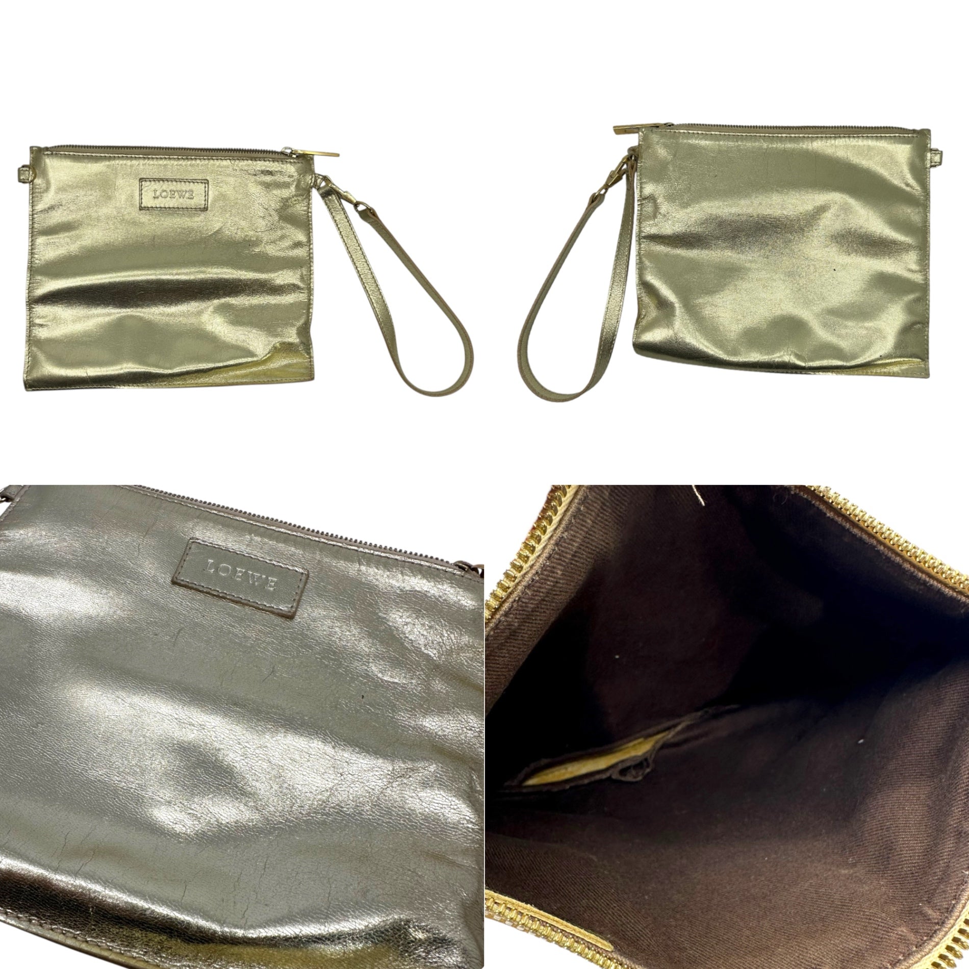 LOEWE(ロエベ) AMAZONA36 Gold Mesh Bag アマソナ 36 ゴールド メッシュ ハンド バッグ ゴールド