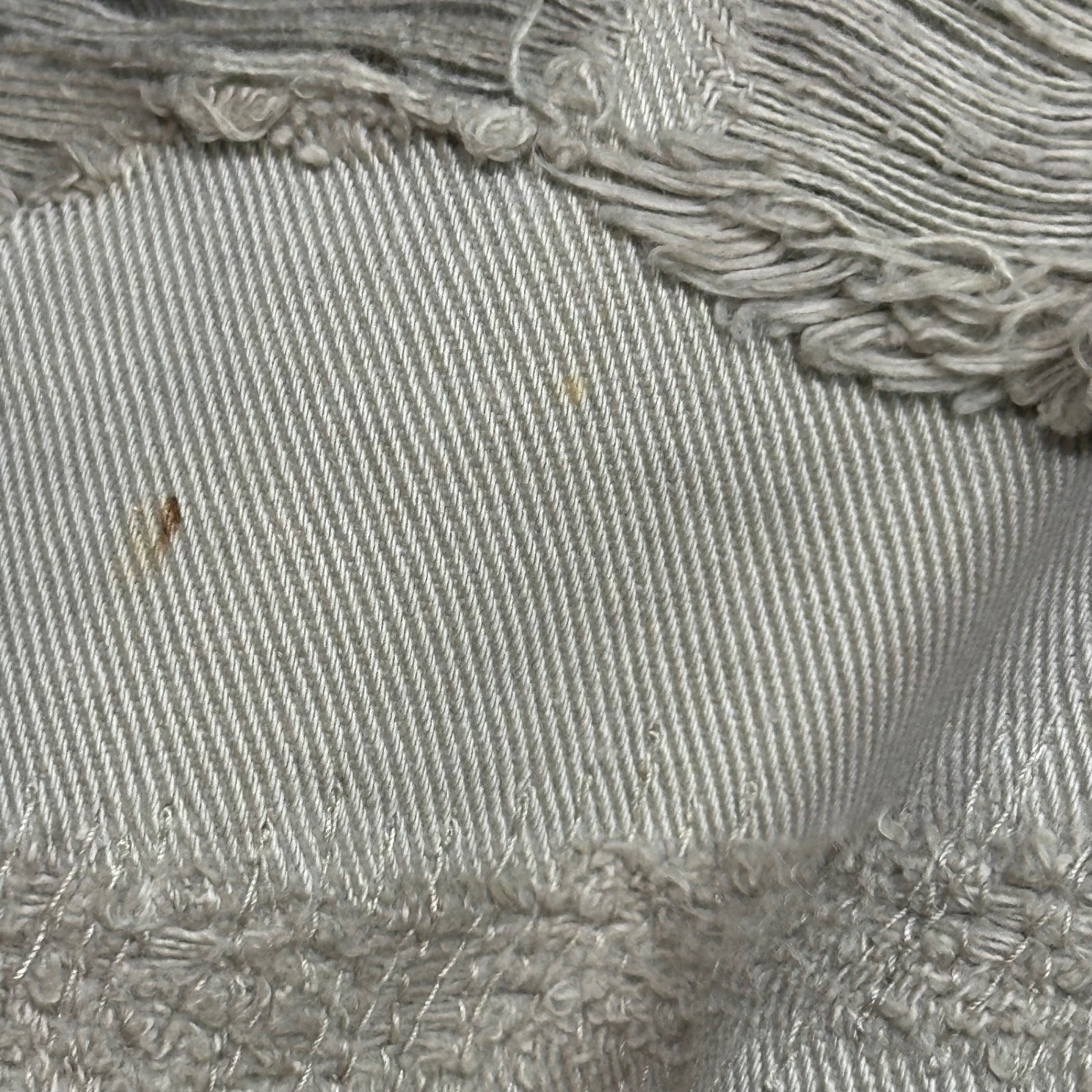 DOLCE&GABBANA(ドルチェ&ガッバーナドルガバ) Double-Waist Destroyed Denim Pants ダブルウエスト デストロイ デニム パンツ G46CLT/G9K22 44 ベージュ×ネイビー