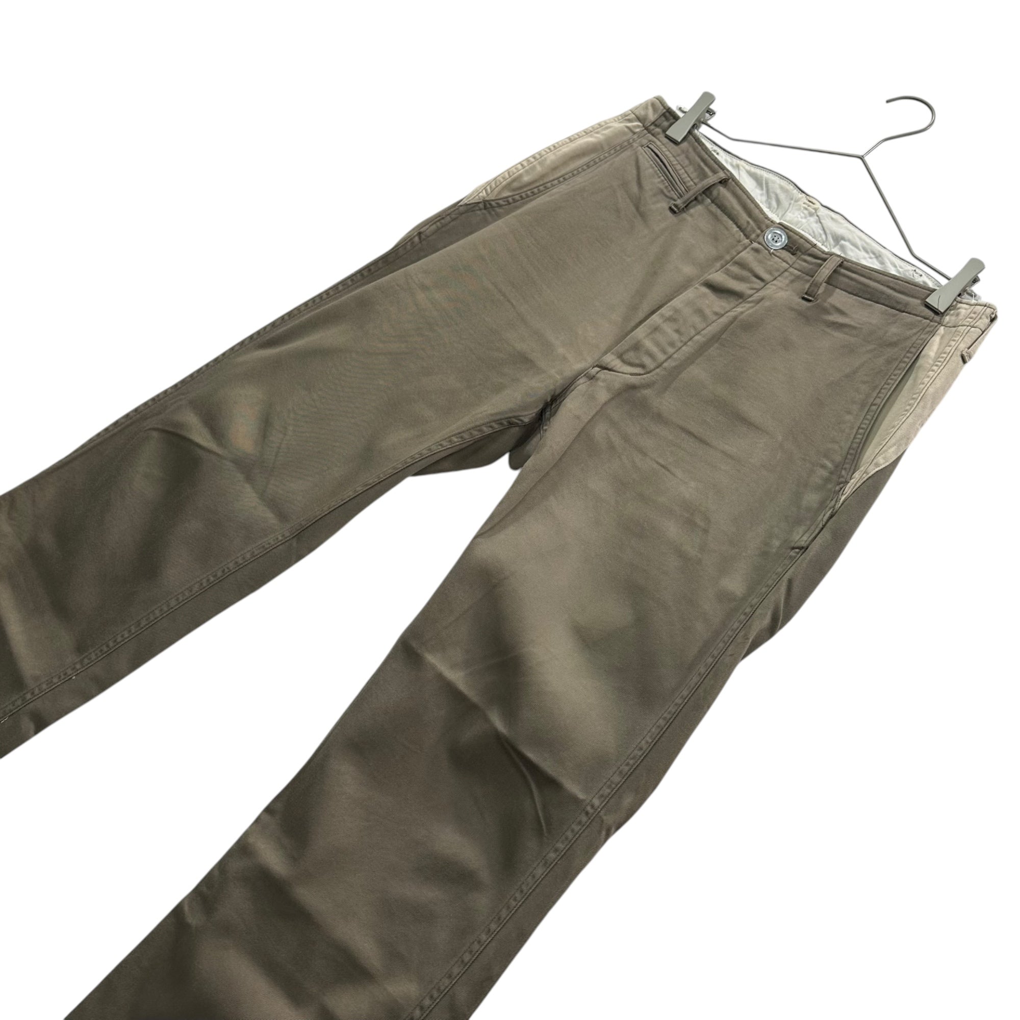 VISVIM(ビズビム/ヴィズヴィム) Pocket-Detail Baker Pants ポケット 切替 ベイカー パンツ S カーキ×ベージュ メタルボタン