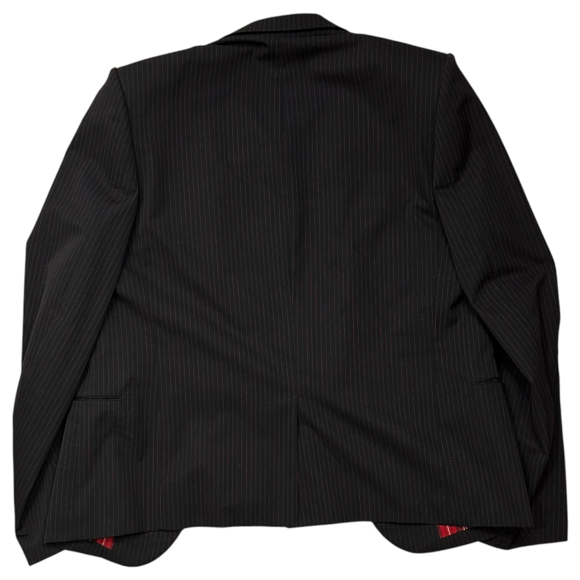 NUMBER (N)INE(ナンバーナイン) 2005SS ”Night Crawler” Pinstripe Tailored Jacket ナイトクローラー期 ピンストライプ テーラード ジャケット S05-NJ002B 3 ブラック×レッド テーラード 00's