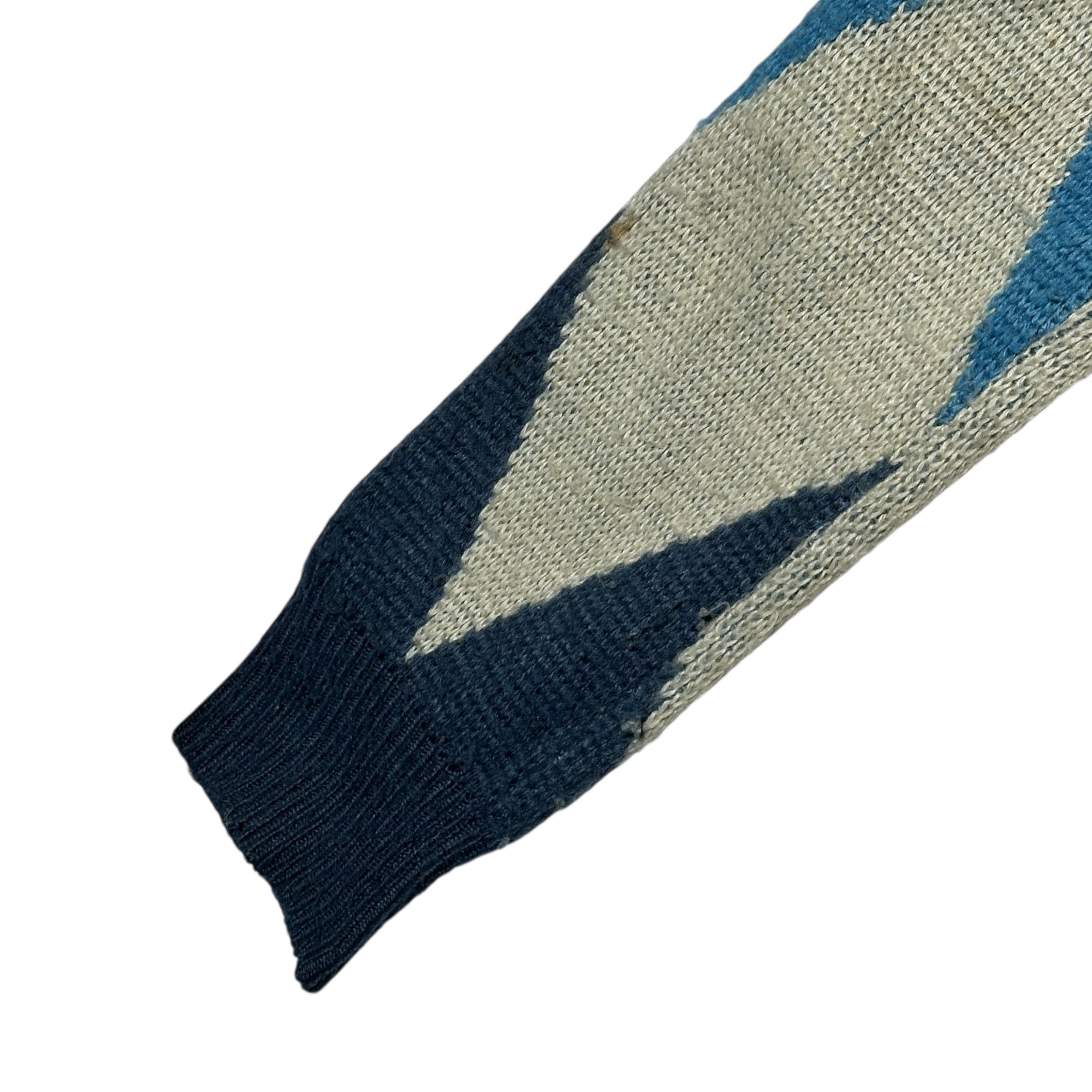 NUMBER (N)INE(ナンバーナイン) 08AW Portland Period Argyle Knit Cardigan ポートランド期 アーカイブ アーガイル ニット カーディガン F08-NK002 2(S) ブルー×グレー 宮下貴裕 本人気