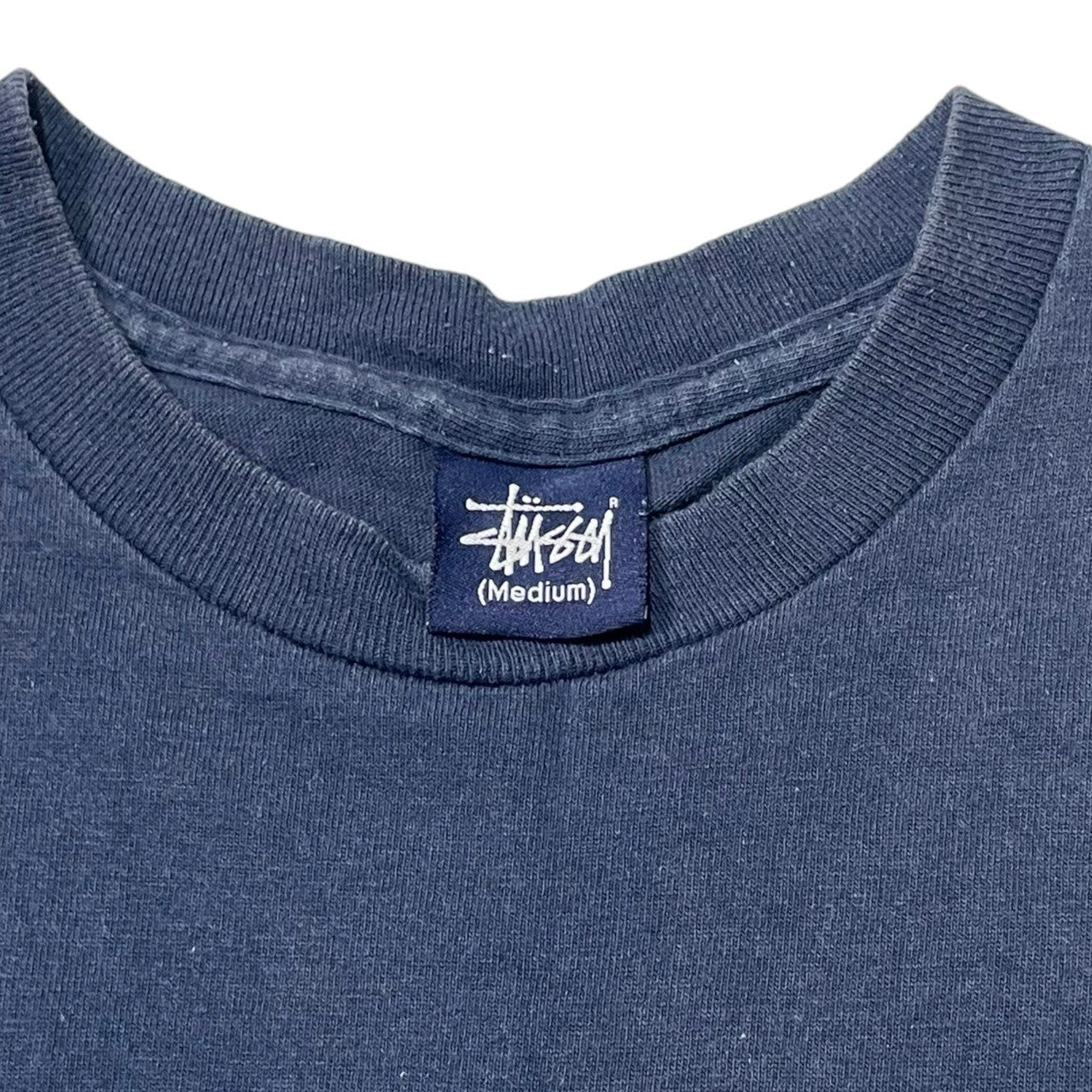 STUSSY(ステューシー) 90's~00's hibiscus crown skull ハイビスカス 王冠 スカル Tシャツ SIZE M ネイビー×パープル×ピンク 90~00年代 OLD STUSSY