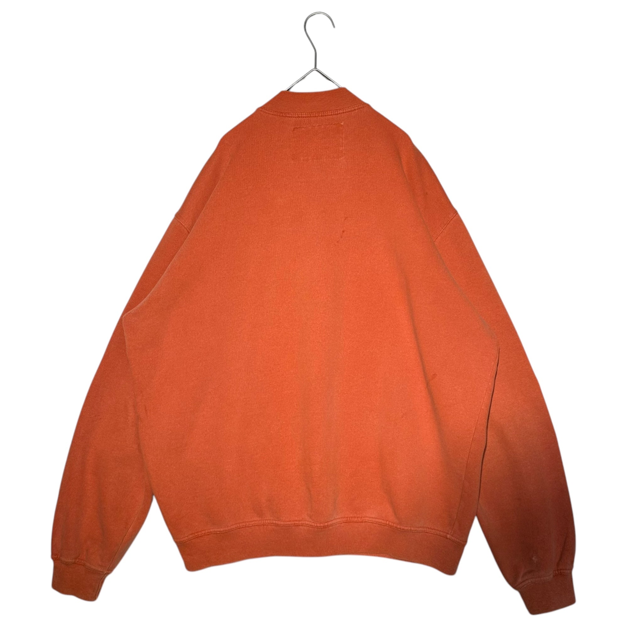 AVIREX(アヴィレックス) 90's Italy made Half Button Sweatshirt イタリア製 ハーフ ボタン スウェット 表記無(L程度) オレンジ 90年代