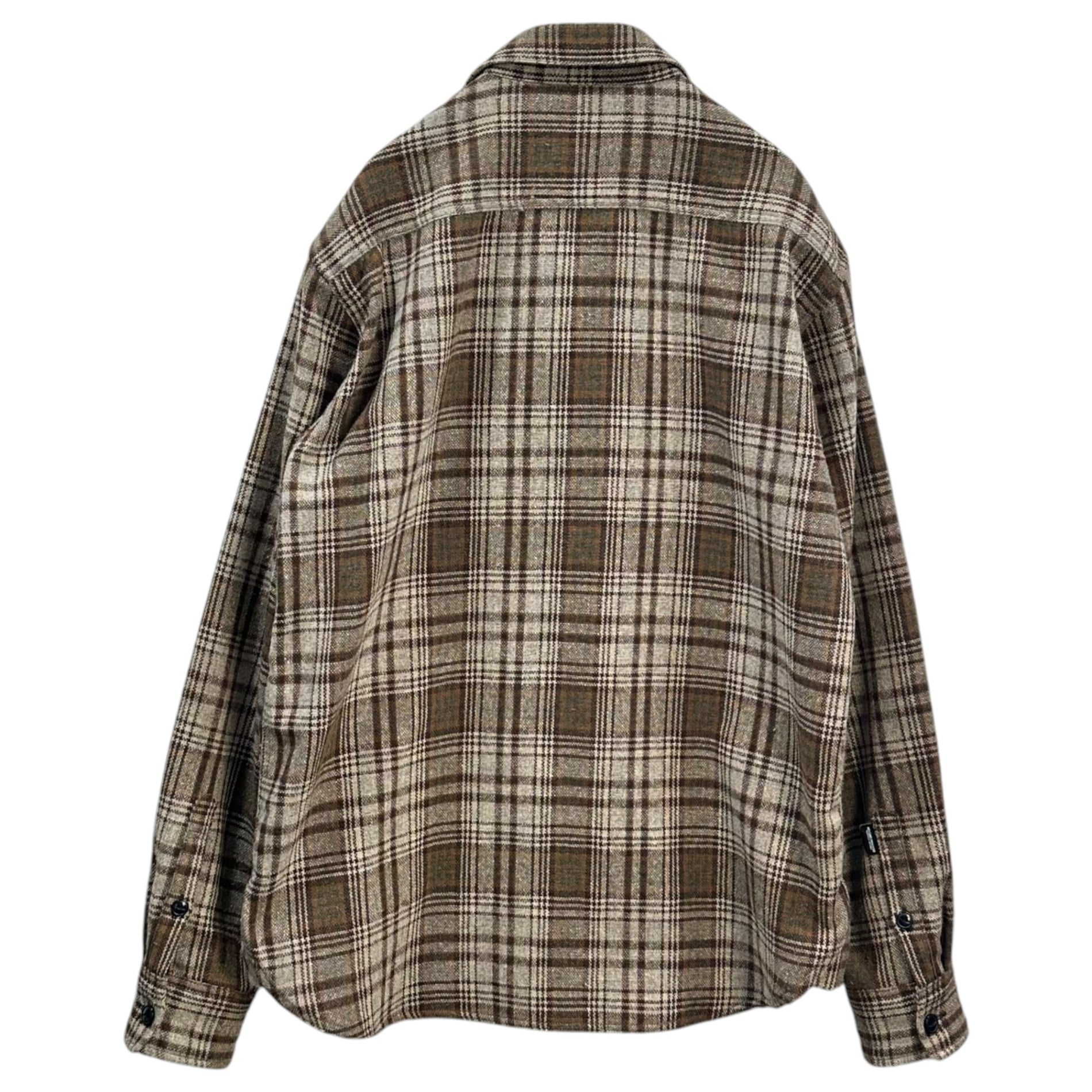 NEIGHBORHOOD(ネイバーフッド) 2013AW O-JACK/WE-SHIRT.LS 長袖 オンブレ チェック ウール シャツ 132SPNH-SHM03 M ブラウン