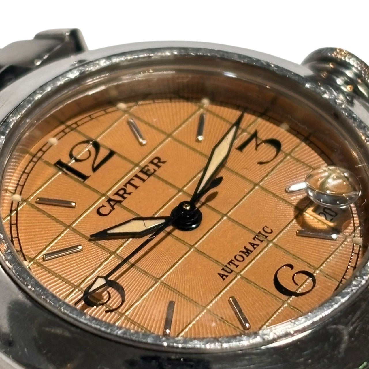 Cartier(カルティエ) Pasha C パシャ C オレンジ 文字盤 自動巻き 腕時計 W31024M7 オレンジ×シルバー 箱付 ボーイズ