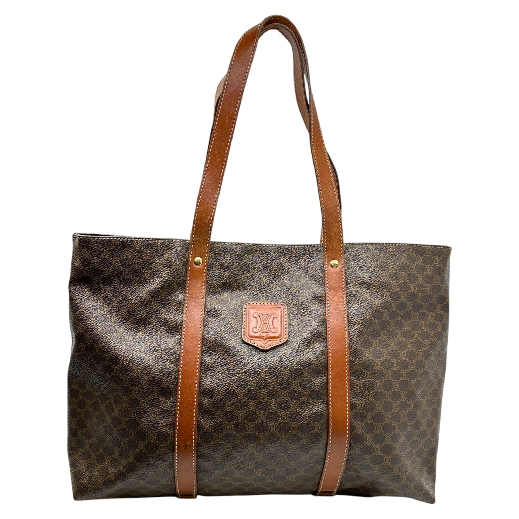 CELINE(セリーヌ) Macadam Pattern Tote Bag マカダム柄 トート バッグ MC97/2 ブラウン OLD オールド ヴィンテージ