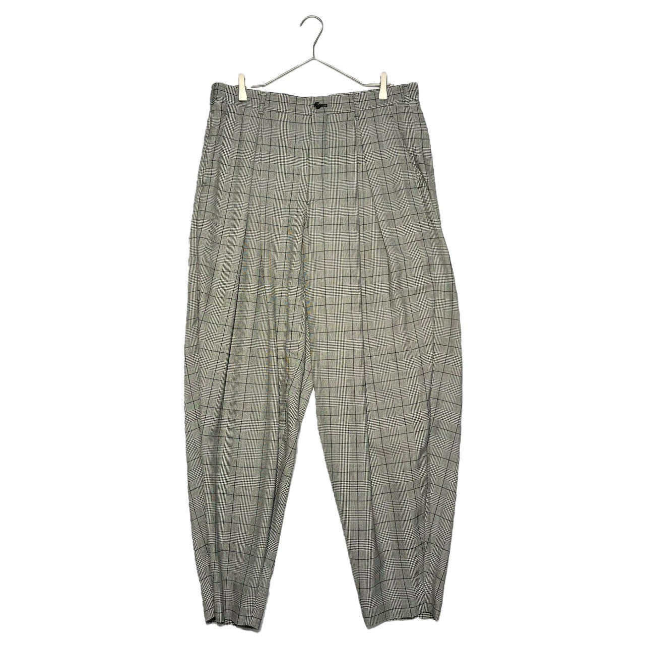 COMME des GARCONS HOMME PLUS(コムデギャルソンオムプリュス) 21AW DARKROOM期 Houndstooth pattern tapered slacks 千鳥柄 テーパード スラックス PH-P039 M グレー AD2021
