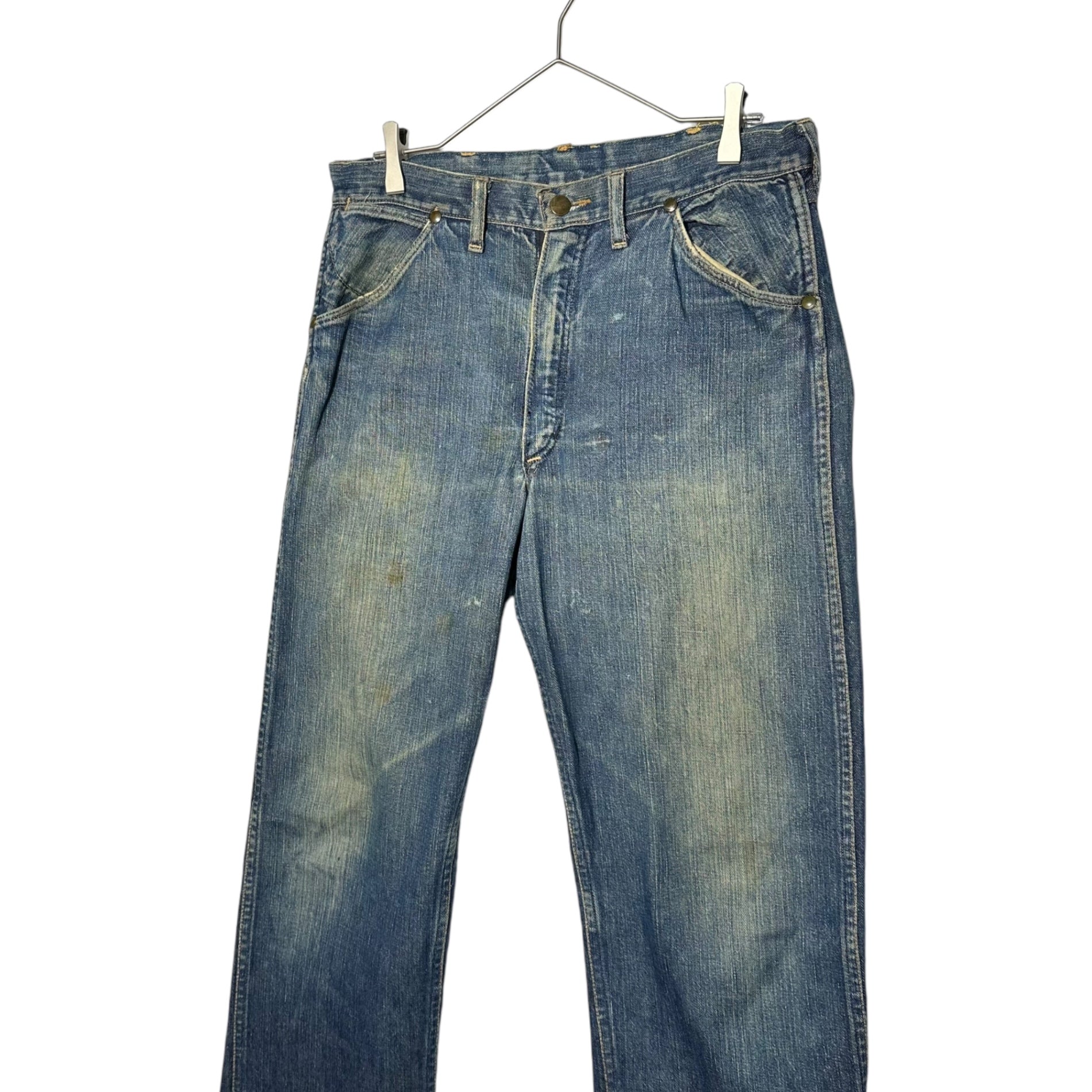 WRANGLER(ラングラー) 50's BLUE BELL 11MWZ Vintage denim pants ヴィンテージ デニム パンツ 32×34(実寸82cm) インディゴ 縦ベル 50年代