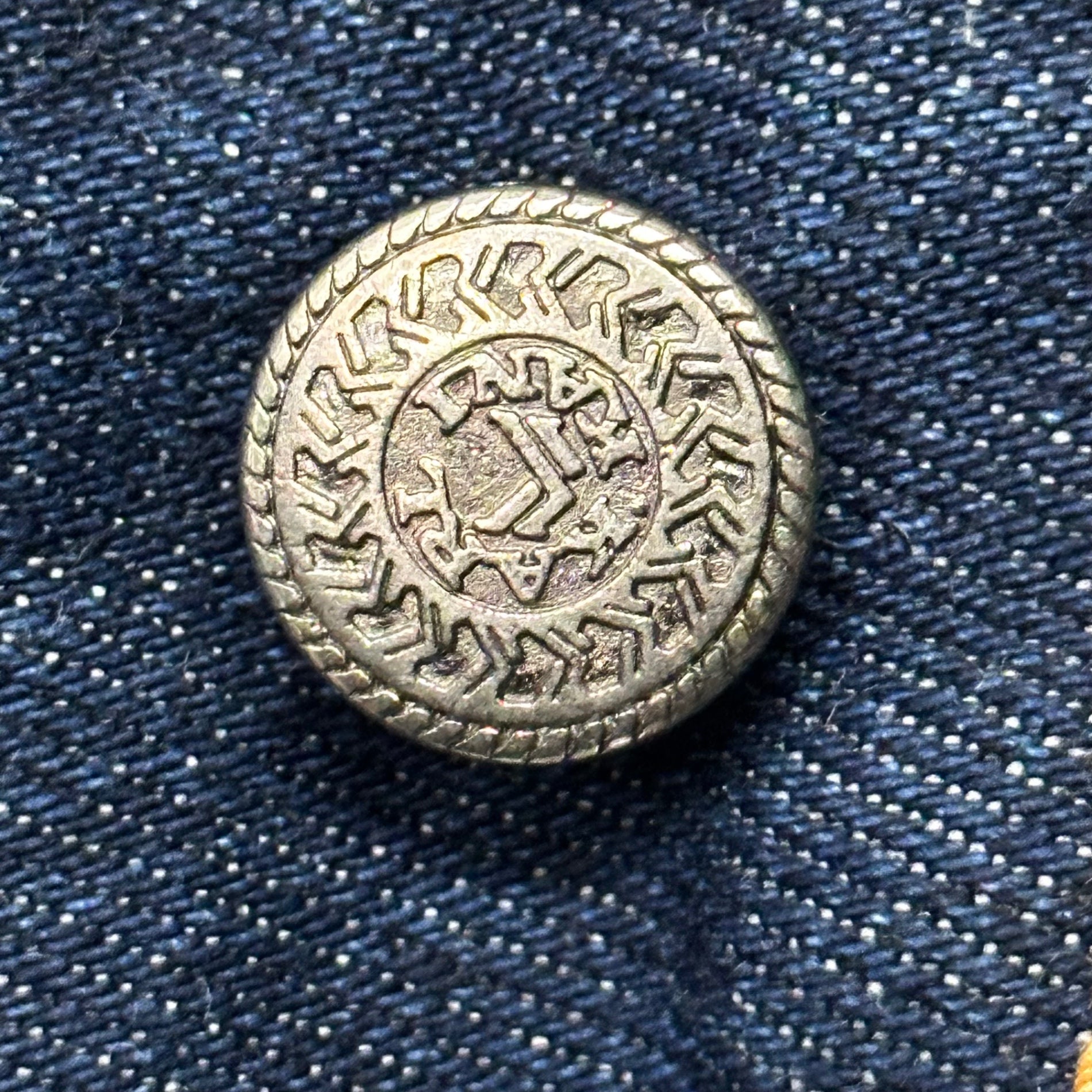 Karl Kani(カールカナイ) 90's Logo 2nd TYPE Denim Tracker Jacket ロゴ 刺繍 デニム トラッカー ジャケット L インディゴ 90年代 ヴィンテージ B系