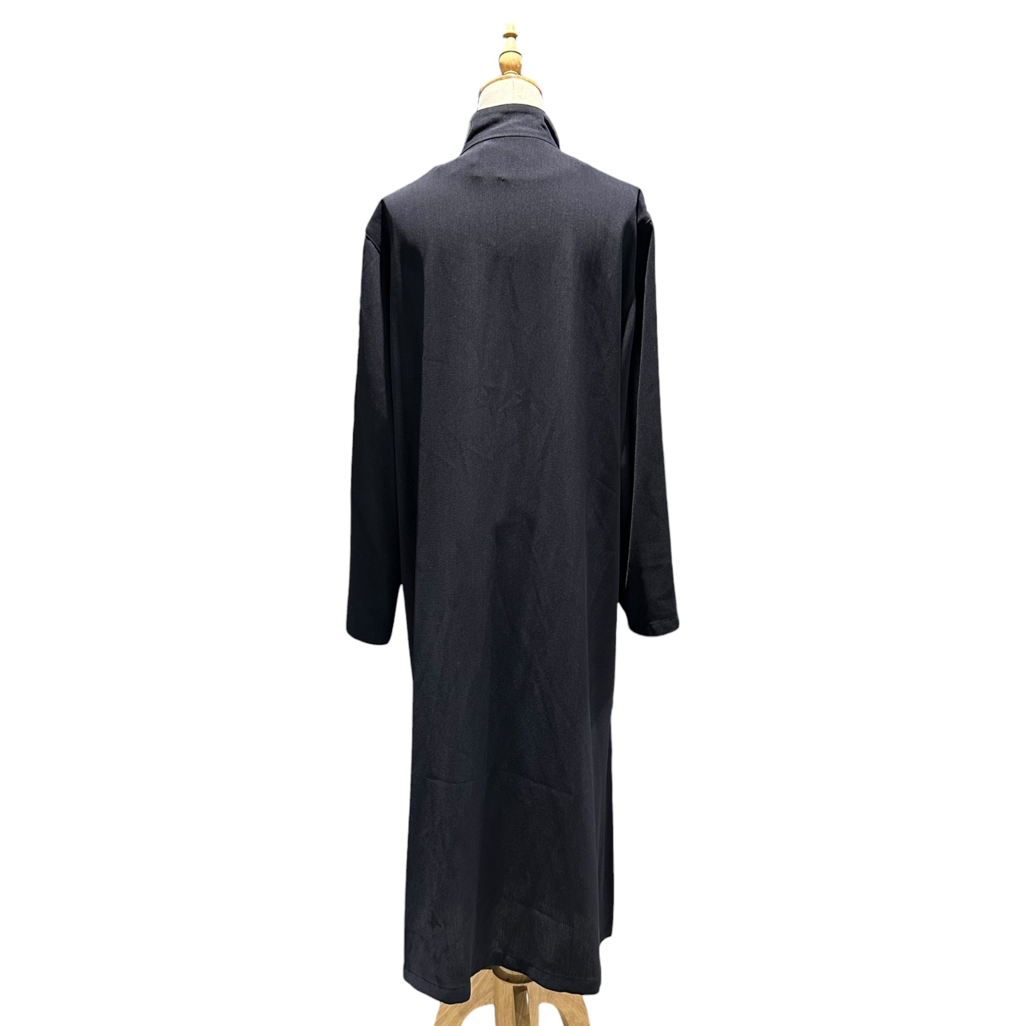 ISSEY MIYAKE(イッセイミヤケ) 2006SS Stand-Collar Side-Slit Maxi Coat スタンドカラー サイドスリット マキシ コート IM61FF032 2 ネイビー 00's ロング 薄手