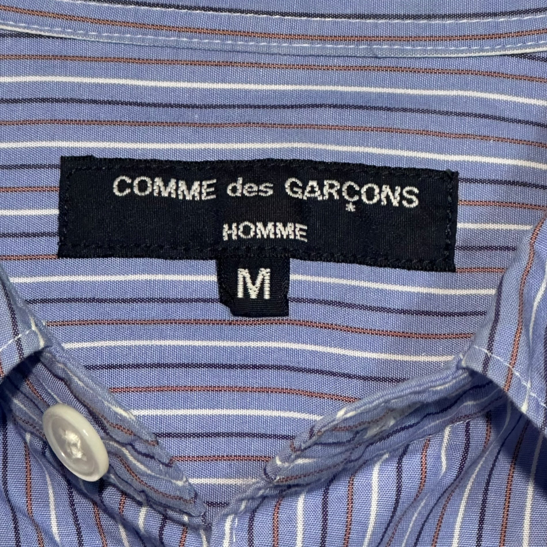 COMME des GARCONS HOMME(コムデギャルソンオム) 05SS Sleeve Nylon Switched Regular Collar L/S Shirt 袖 ナイロン切替 レギュラーカラー 長袖 シャツ HO-B006 M ライトブルー×ブルー AD2004 渡辺淳弥デザインシーズン JUNYA