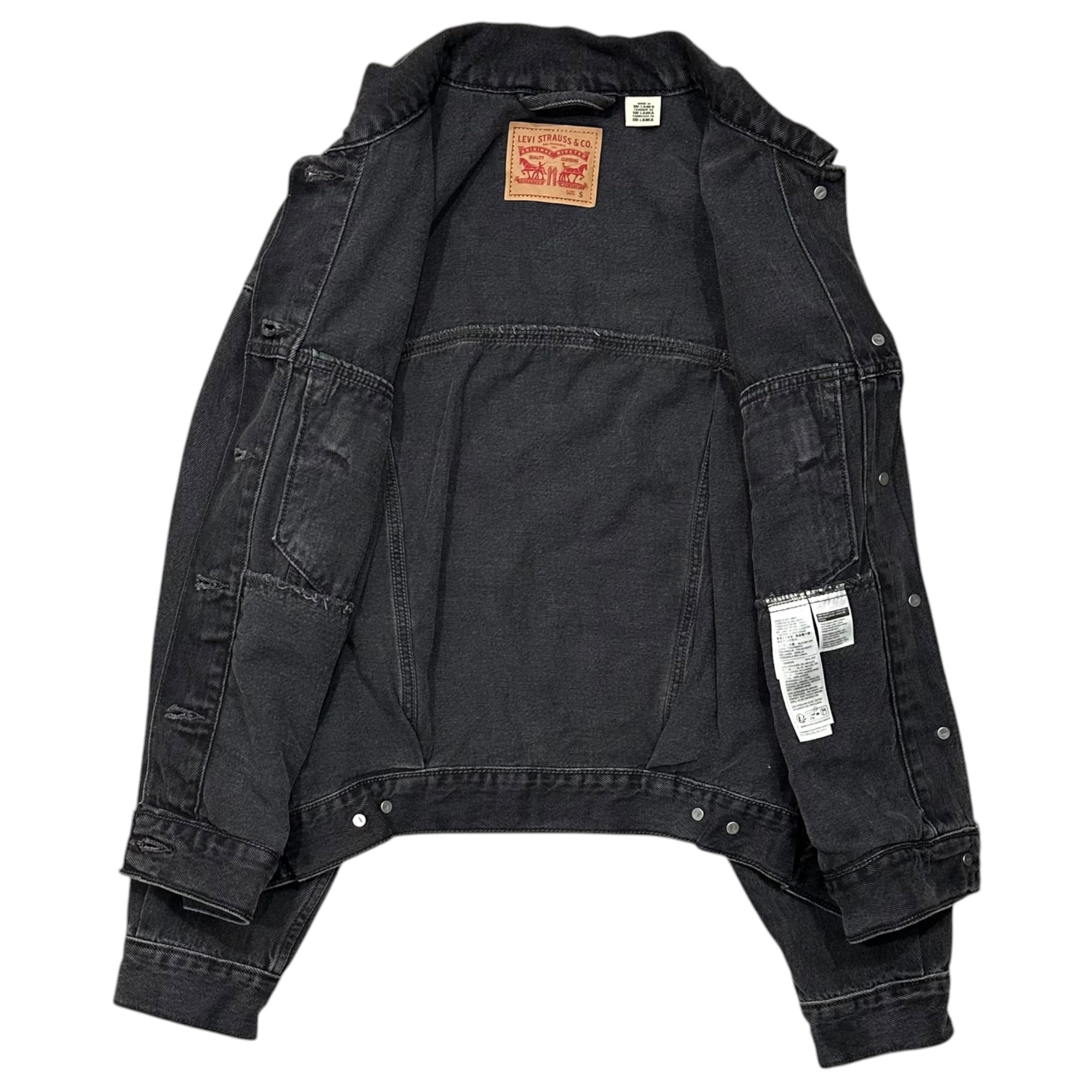 Levi's(リーバイス) TRUCKER JACKET ブラック デニム トラッカー ジャケット A1743-0044 S ブラック 90S 復刻