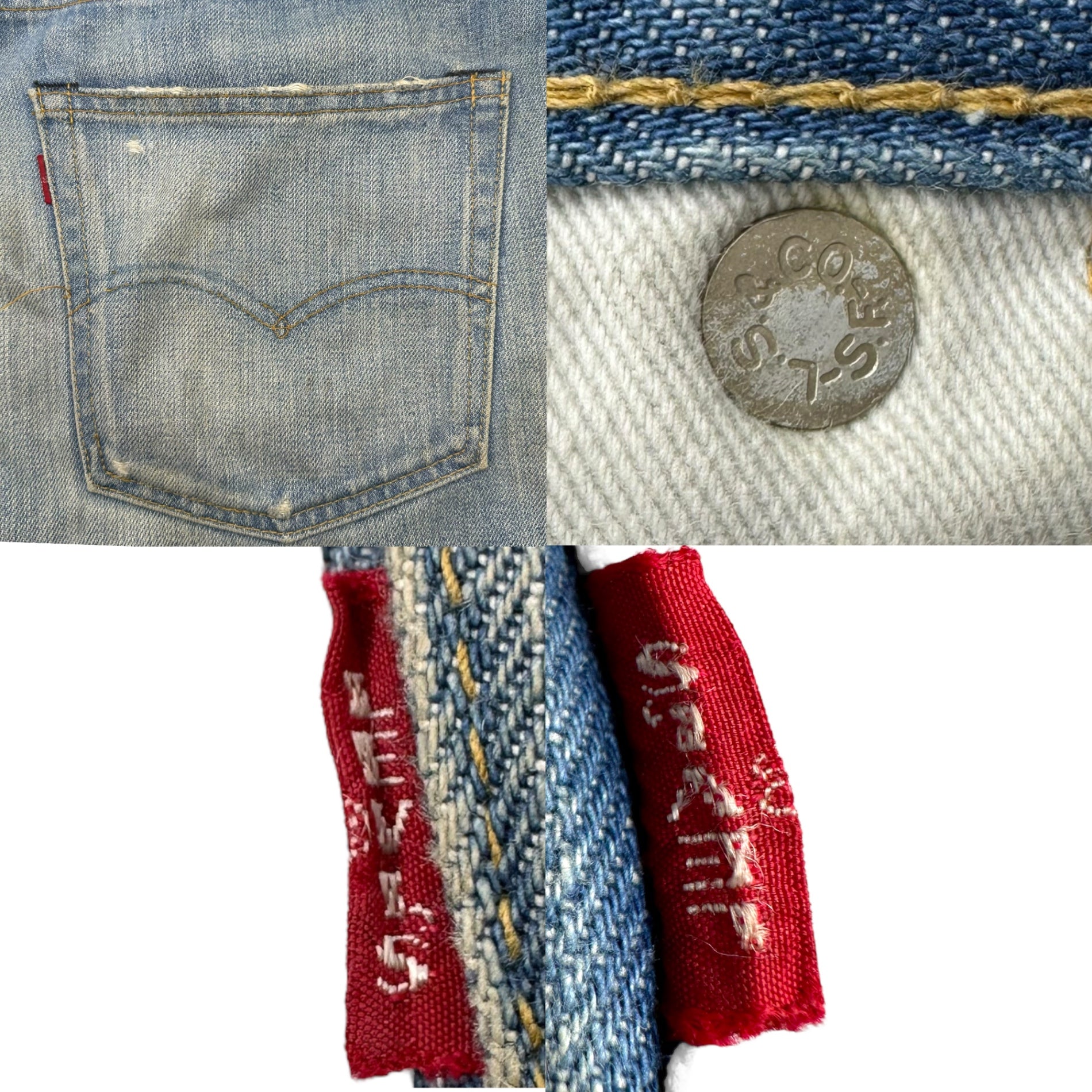LEVI'S VINTAGE CLOTHING(リーバイスビンテージクロージング) 71501 1971 Reprint Model Super Distressed Denim Pants 1971年復刻 モデル スーパー ダメージ デニム パンツ 71501 J22 J31664 0206 W38 ライトインディゴ 1点物