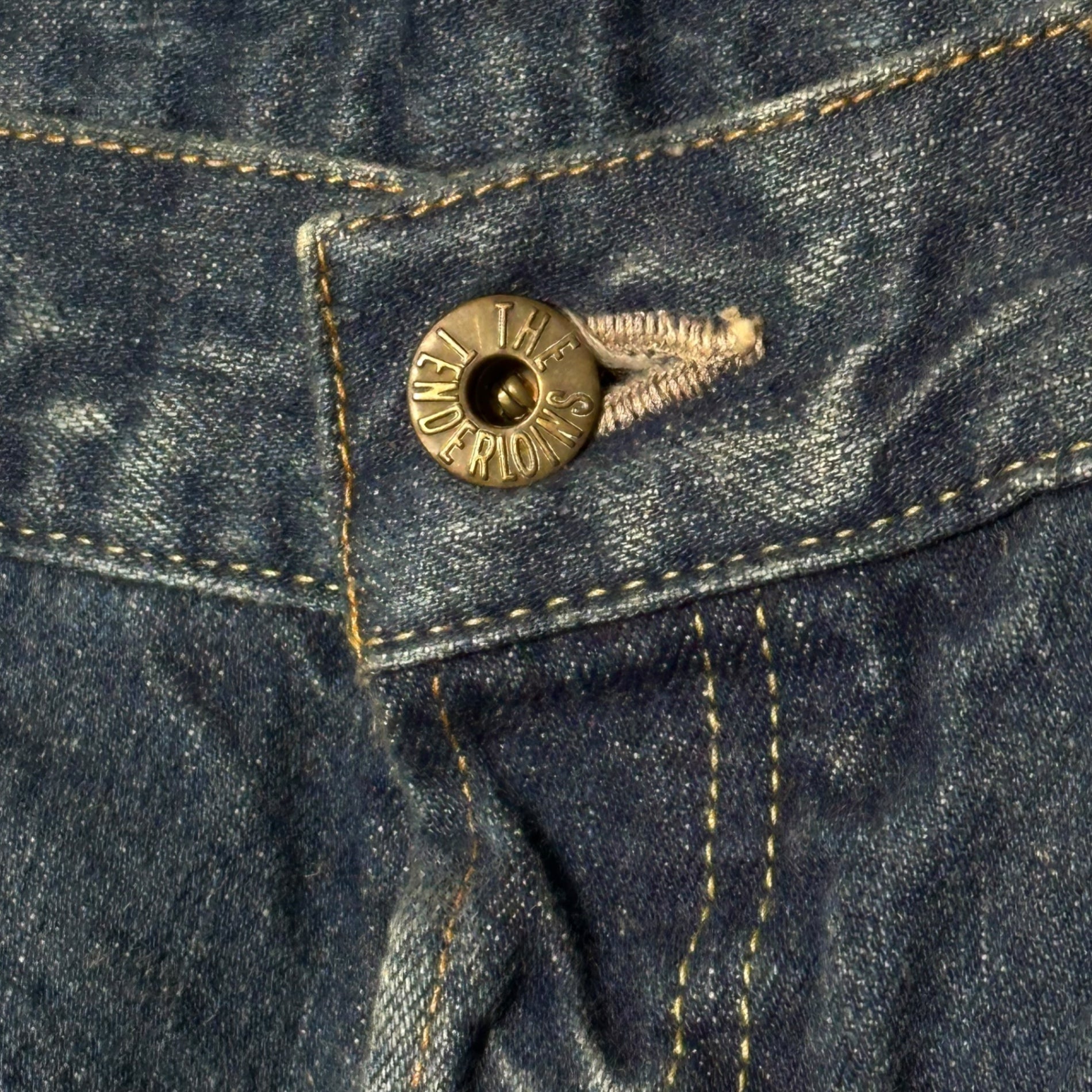 TENDERLOIN(テンダーロイン) Vintage Finish Cinchback Straight Denim Pants ヴィンテージ加工 シンチバック ストレート デニム パンツ 36 ライトインディゴ