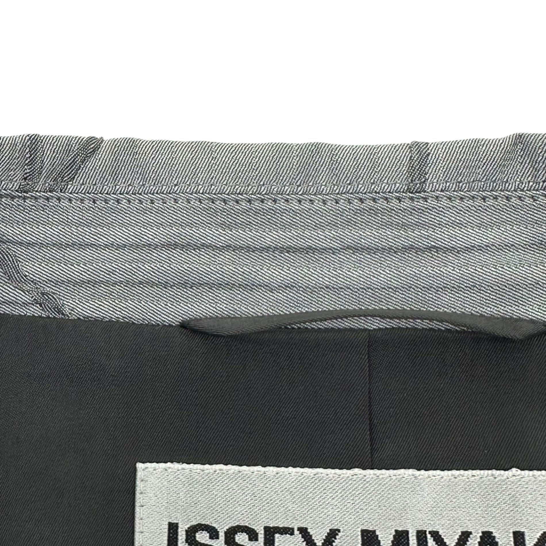 ISSEY MIYAKE(イッセイミヤケ) 09AW Runway Collection Pleated switching A.POC tailored jacket 2009年 ランウェイ コレクション プリーツ 切替 A.POC テーラード ジャケット IM93FD531 2(M程度) シルバー×チャコールグレー