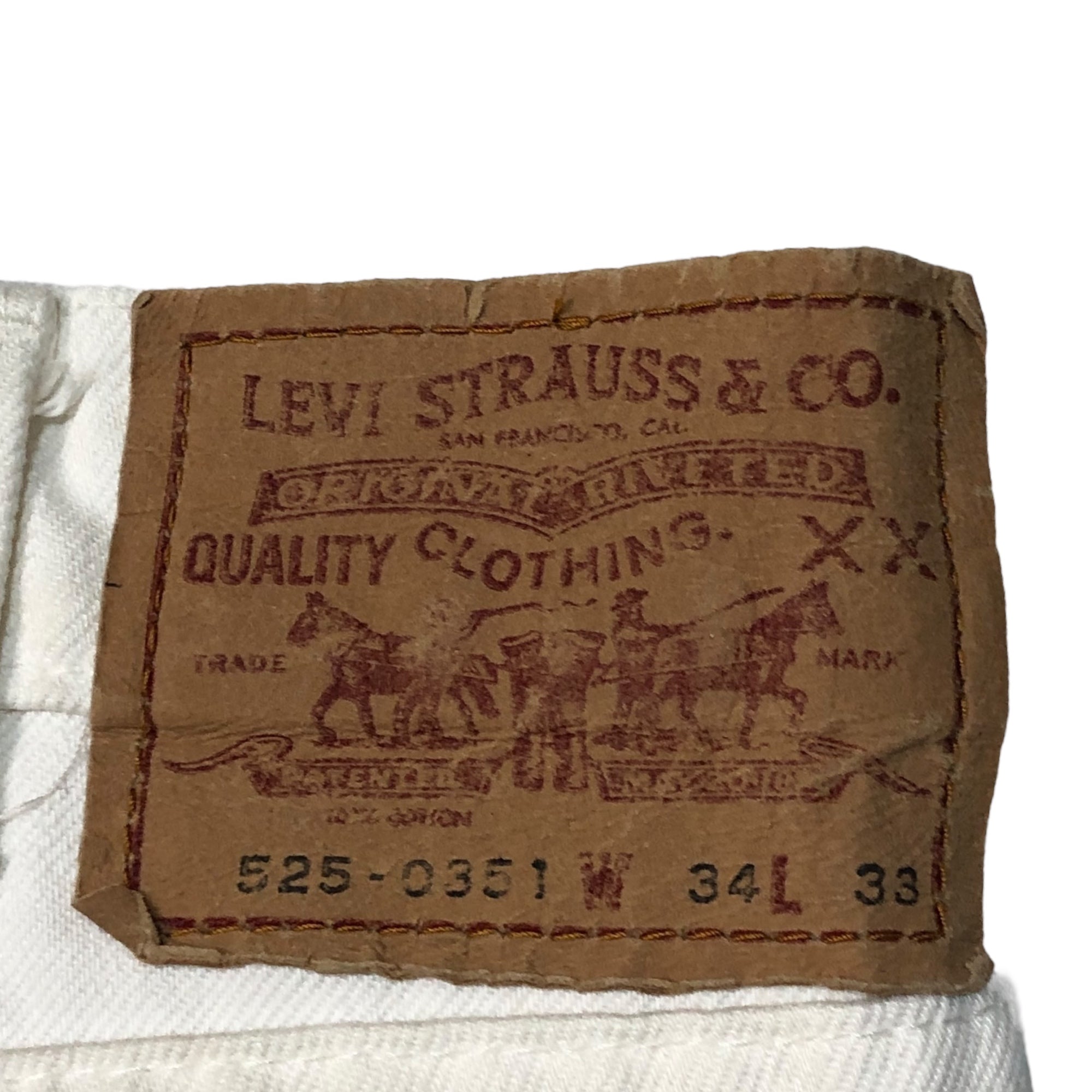 Levi's(リーバイス) 80's straight white denim pants ストレート ホワイト デニム パンツ 525-03 W34 ホワイト ヴィンテージ 80年代