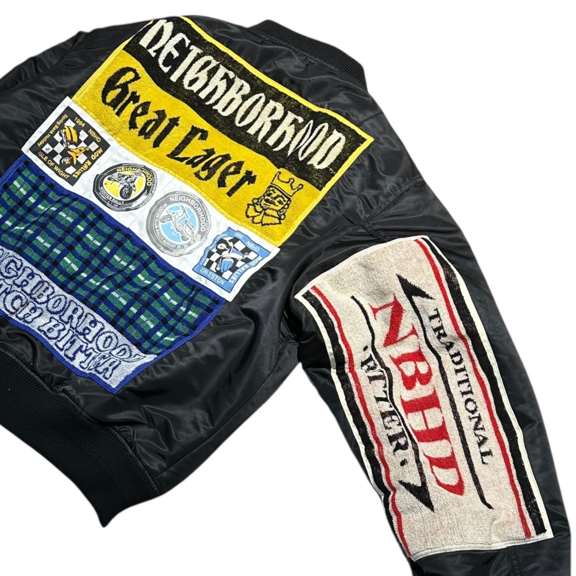 NEIGHBORHOOD(ネイバーフッド) 25AW MA-1 FLIGHT JACKET MOD フライト ジャケット 252SPNH-JKM02 L ブラック ブルゾン ミリタリー
