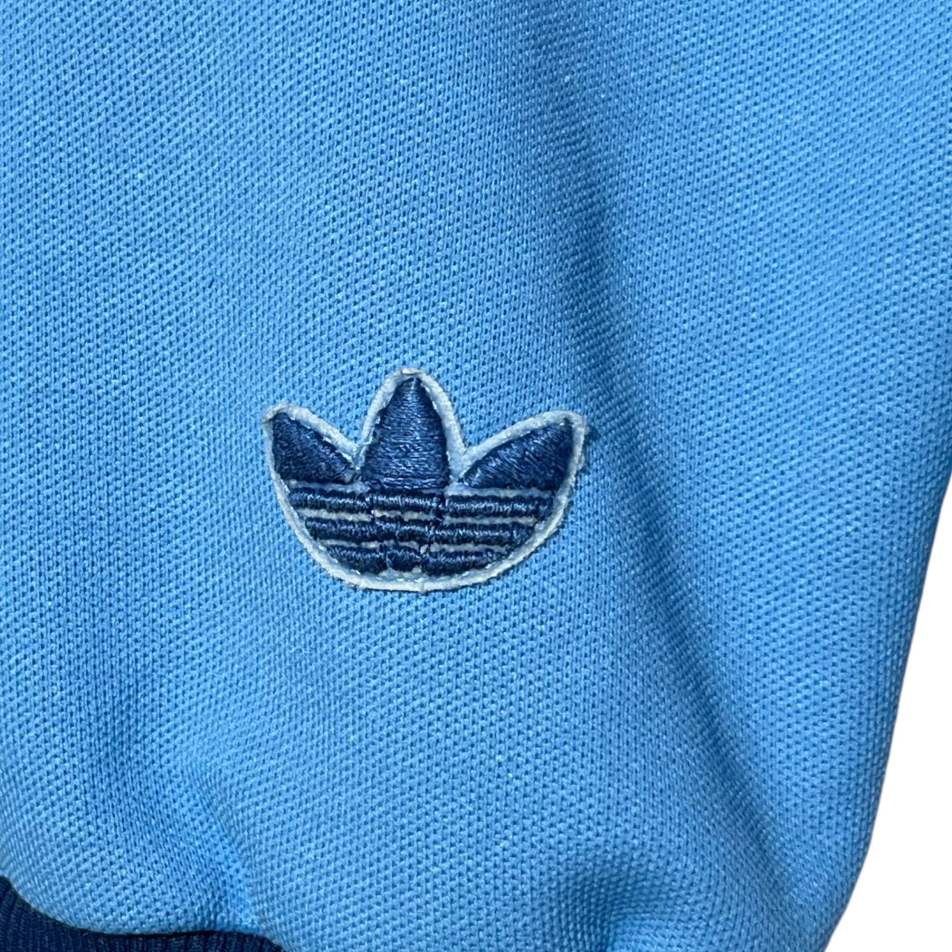adidas(アディダス) 70's W.GERMANY TRACK JACKET 70年代 西ドイツ製 トラックジャケット 7(L程度) スカイブルー ロゴ ヴィンテージ 1970年代 レジスターマーク有 サイズ稀少