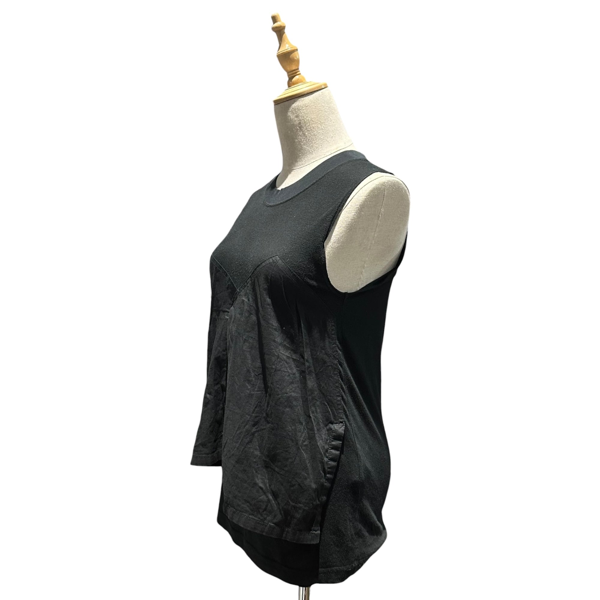 Y's Pink(ワイズ ピンク) Switch-Style Sleeveless T-Shirt 切替 ノースリーブ カットソー YL-B46-231 2(M程度) ブラック タンクトップ