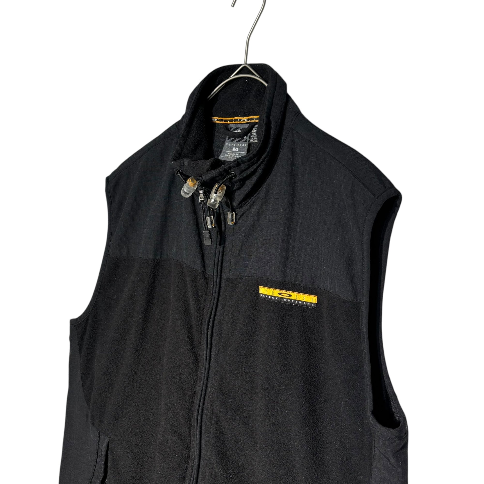 OAKLEY(オークリー) 00's SOFTWARE Switching Fleece Vest 切替 フリース ベスト M ブラック Y2K テック