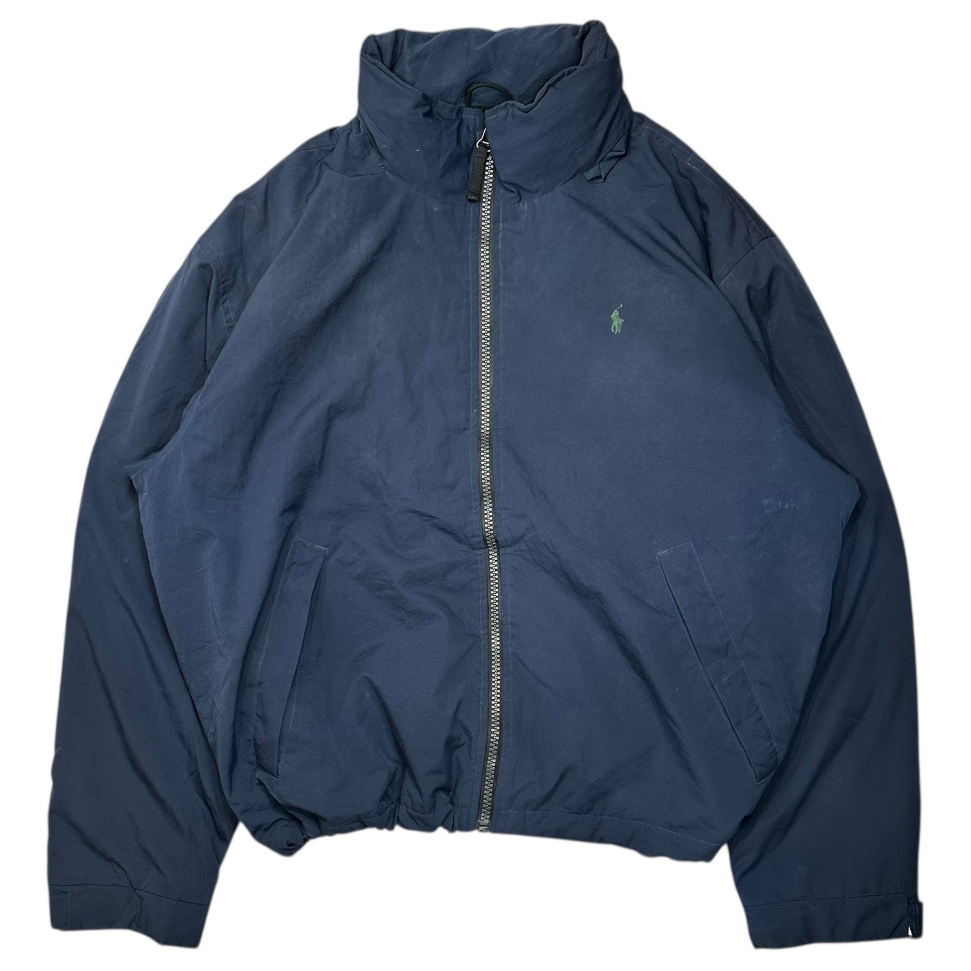 POLO RALPH LAUREN(ポロラルフローレン) Old Single-Breasted Fleece-Lined Jacket オールド シングル 裏フリース ジャケット ネイビー