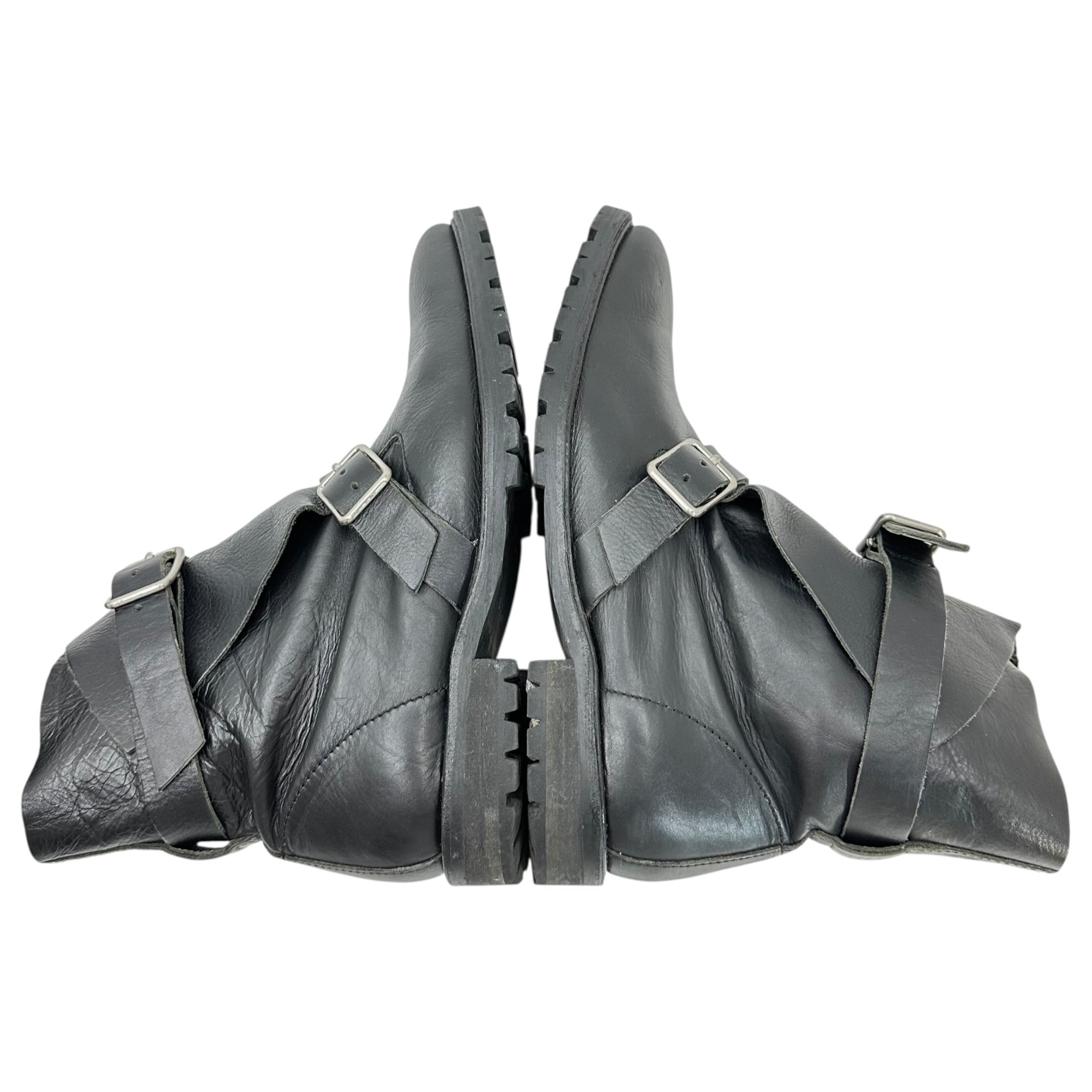 zucca(ズッカ) Double Belt Leather Engineer Boots ダブルベルト レザー エンジニア ブーツ ZU41-AJ348 L(25.5~26cm程度) ブラック