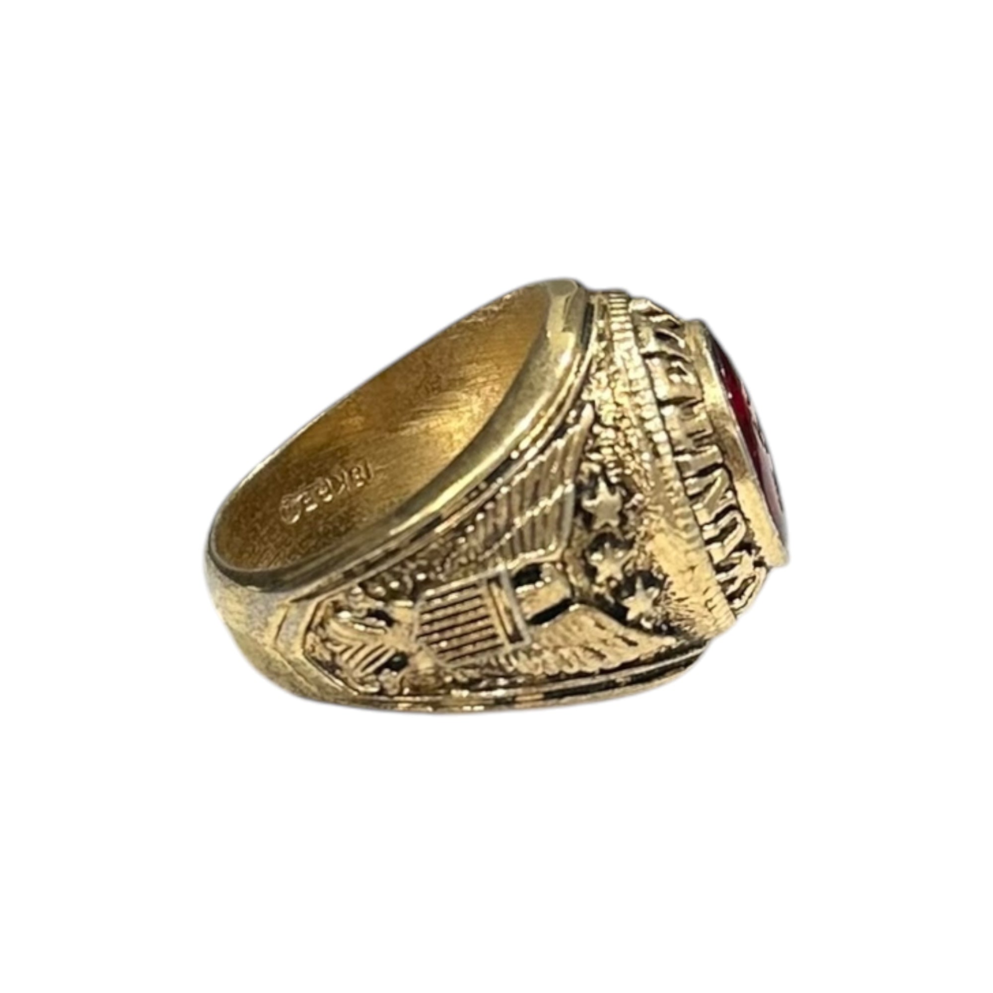 US NAVY(アメリカ海軍) 1970's~1980's 18KGE USN Calss Ring カレッジ リング 20号 ゴールド 70年代~80年代 ヴィンテージ アメリカ海兵隊