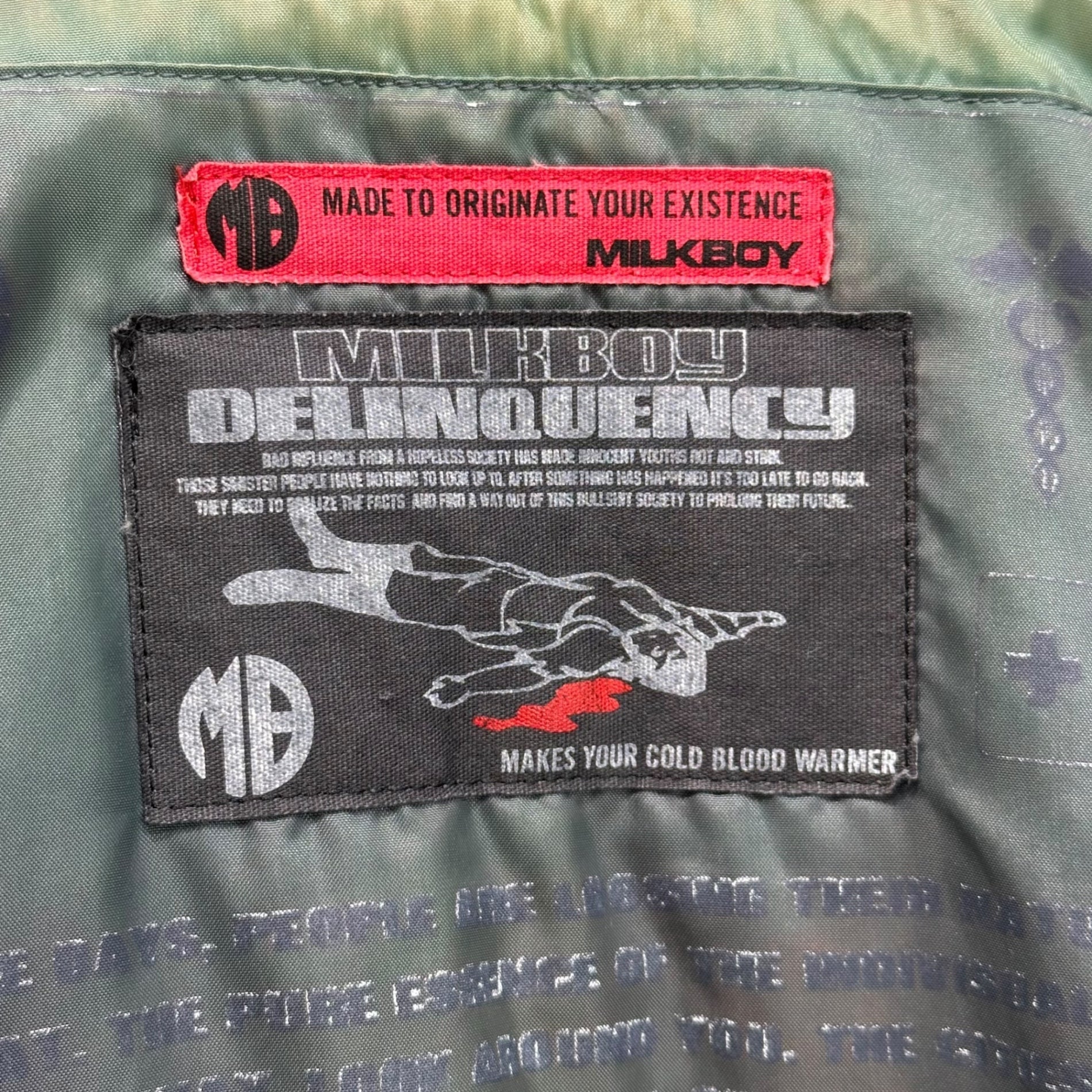 MILKBOY(ミルクボーイ) 00's MA-1 Coat 00年代 中綿 MA1 コート 10-0020 FREE ブラック Y2K