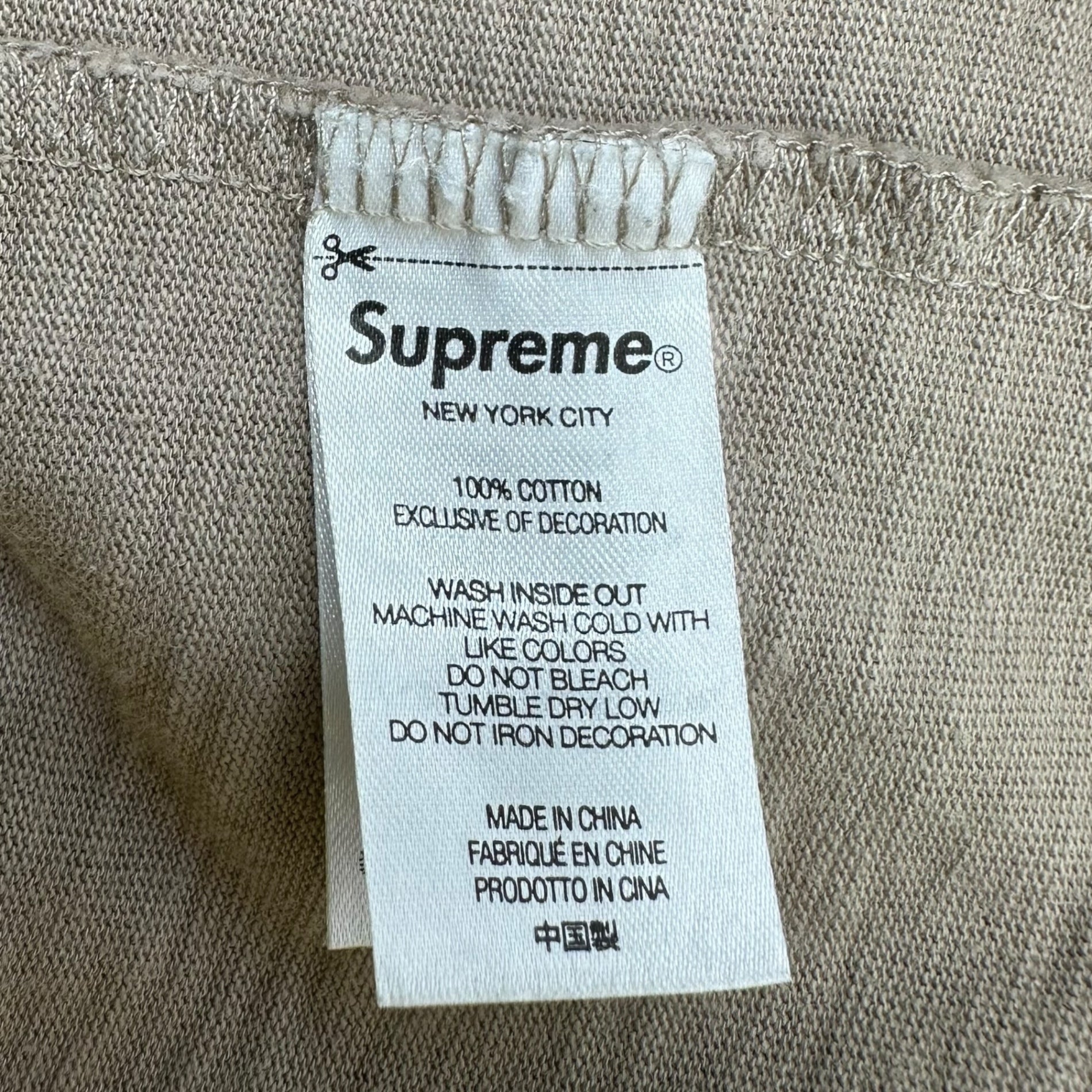 SUPREME(シュプリーム) 22AW No Love S/S Top ノーラブ 半袖 Tシャツ カットソー Dark Tan L ベージュ×ブラック