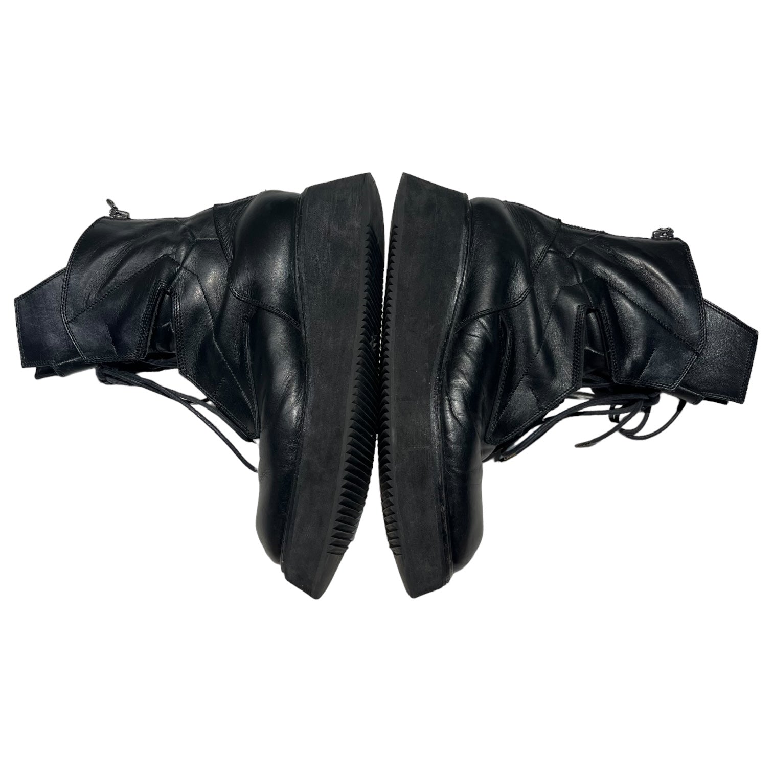 JULIUS(ユリウス) 16AW COW SKIN Void military back zip boots カウスキン ヴォイドミリタリー バックジップ ブーツ 557FWM4-T 27.5~28.0cm ブラック