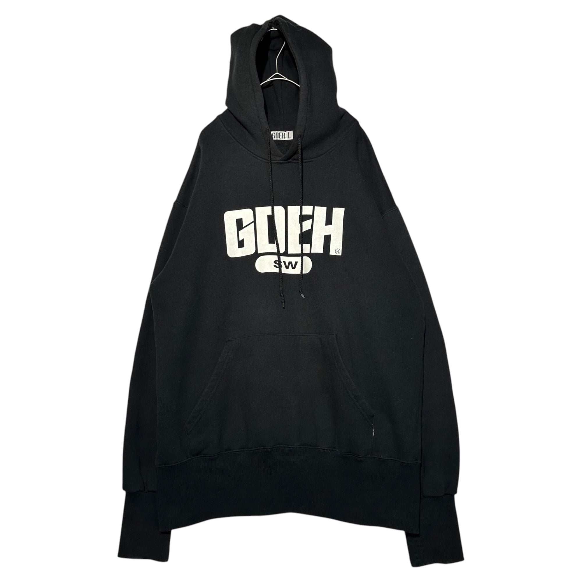 GOODENOUGH(グッドイナフ) 00's GDEH Logo Pullover Hoodie Hoodie GDEH ロゴ プルオーバー パーカー フーディー L ブラック 復刻アイテム