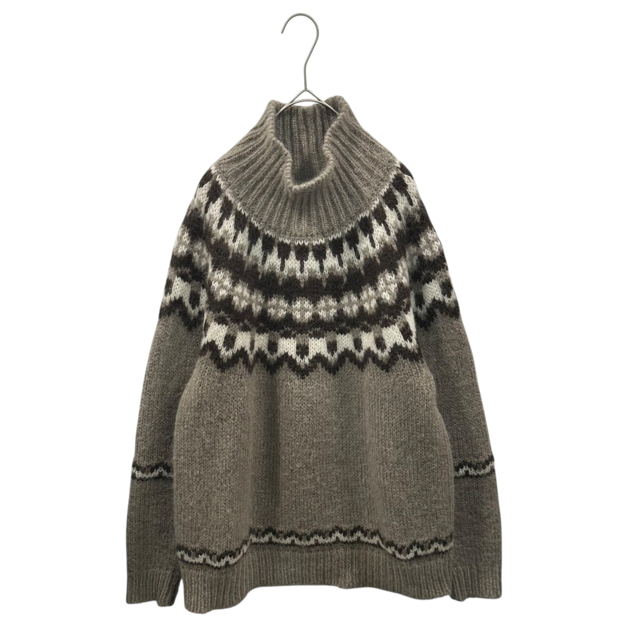 BATONER(バトナー) 2021AW MOHAIR NORDIC TURTLE NECK モヘア ノルディック タートル ネック ニット BN-21FM-045 2 ベージュ