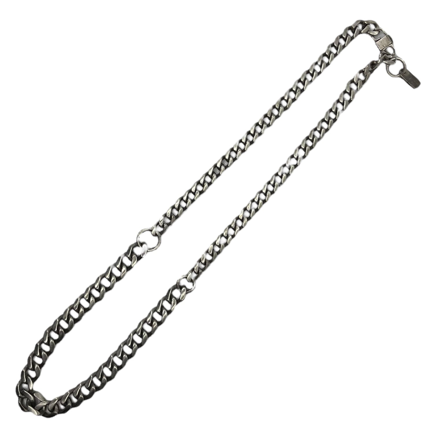 BABEL(バベル) 著名人着用 モデル 喜平 チェーン ネックレス 2連 BL1801010 & BL1801009 シルバー メンズ グラデーション 太め 幅太 真鍮 シルバー コーティング ロック バンド パンク