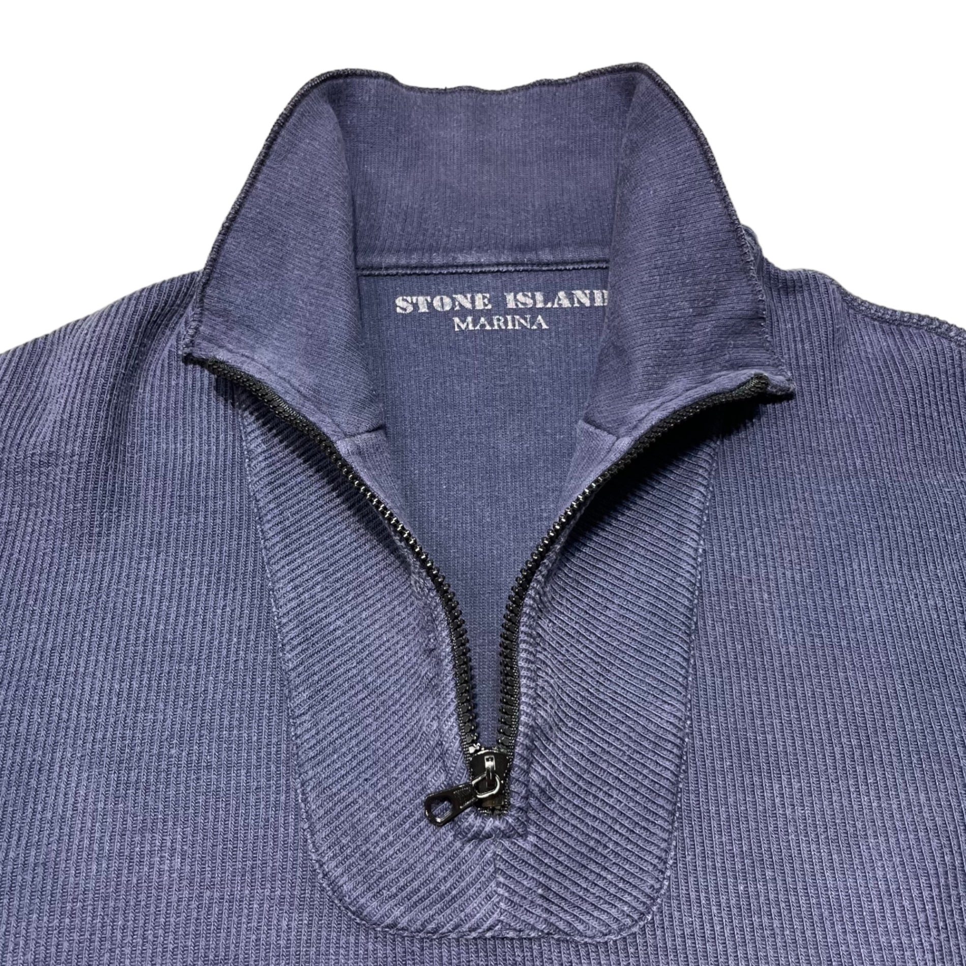 STONE ISLAND(ストーンアイランド) 80's ~ 90's "MARINA" Reversible half zip pullover cut and sew リバーシブル ハーフ ジップ プルオーバー カットソー 90年代 XL ネイビー 80年代~90年代 Archive