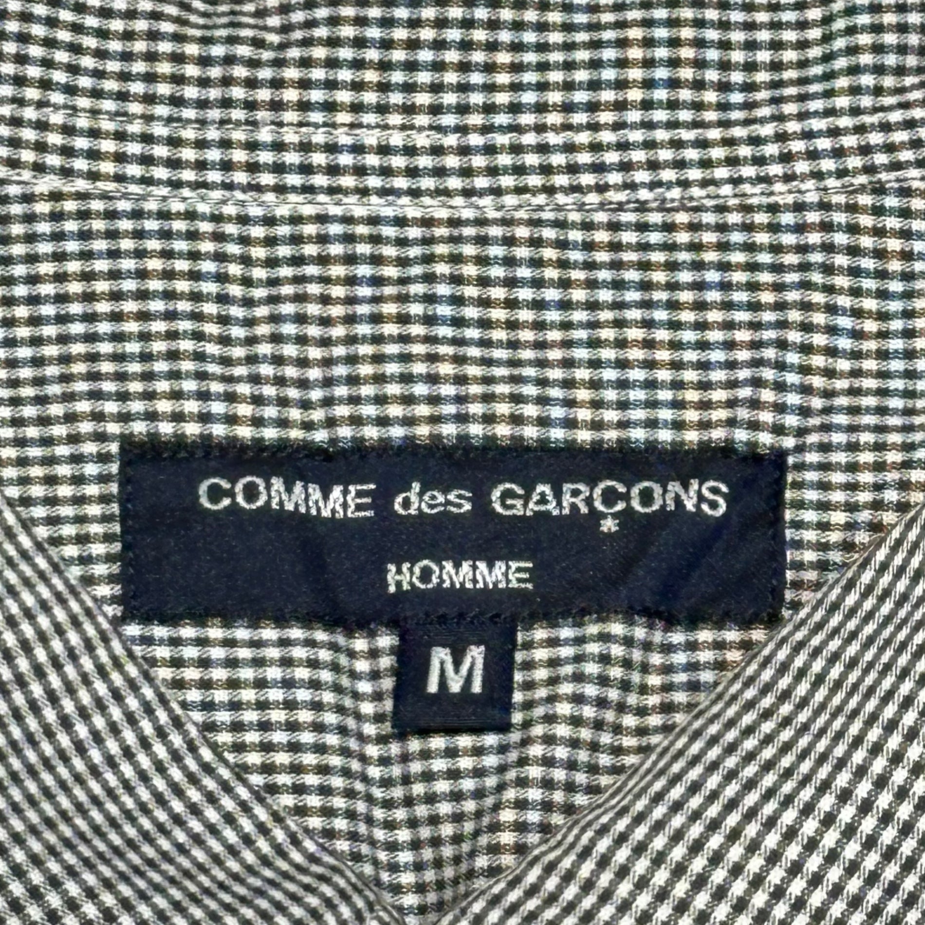 COMME des GARCONS HOMME(コムデギャルソンオム) 21AW Pleated micro check L/S poly cotton shirt プリーツ加工 マイクロチェック 長袖 ポリ コットン シャツ HH-B008 M ブラック×ホワイト AD2021