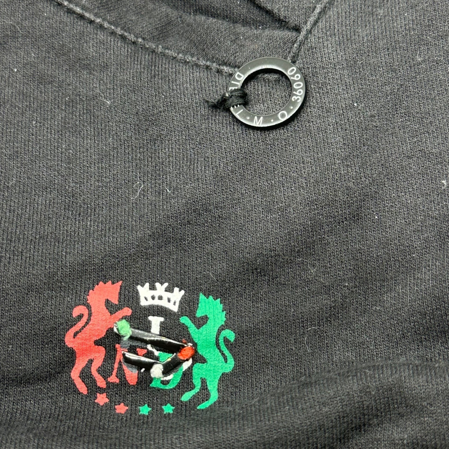 DIESEL(ディーゼル) 00'S Back Print Zip Up Sweat Jacket 00年代 バックプリント ジップアップ スウェット ジャケット S ブラック