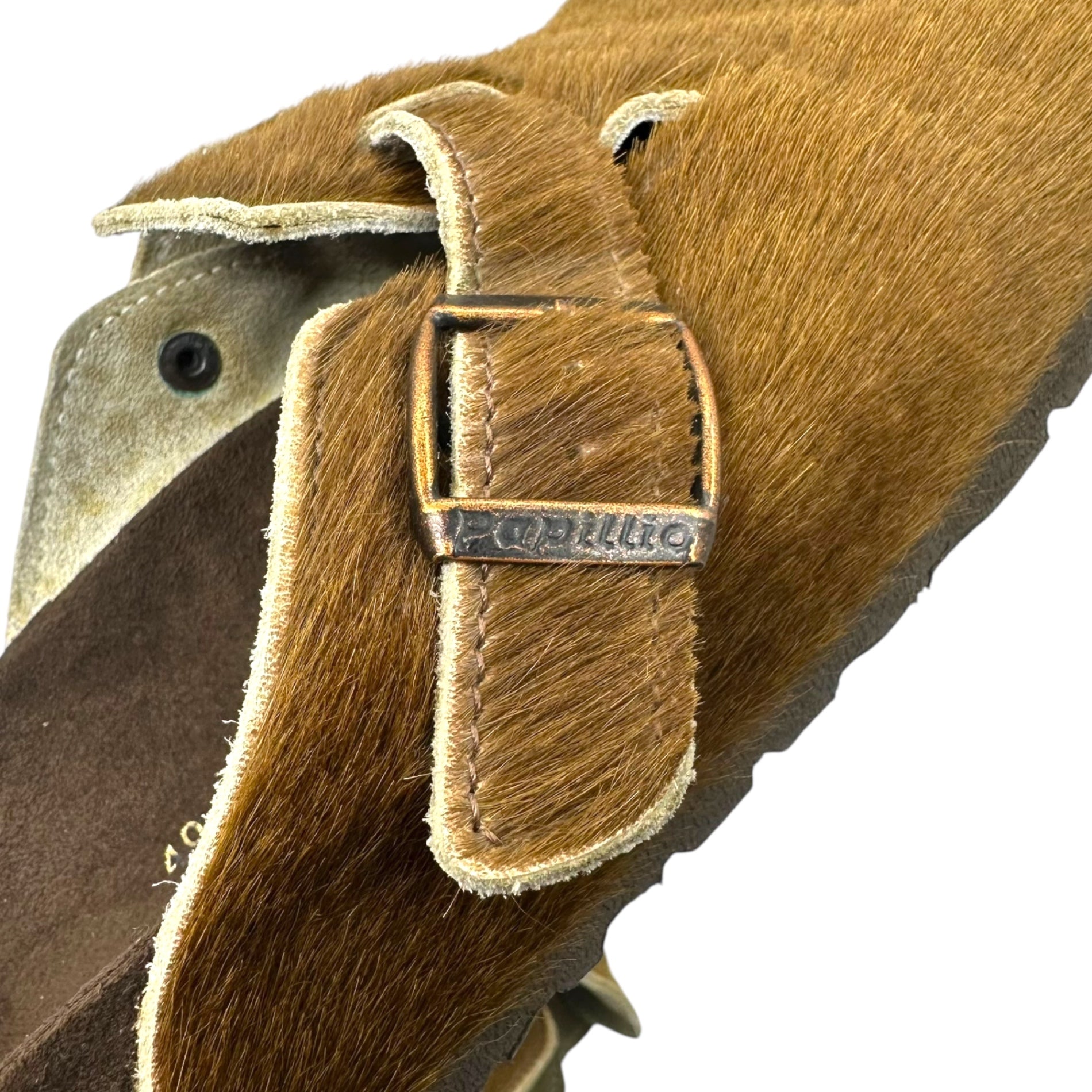 Papillio BIRKENSTOCK(パピリオビルケンシュトック) Boston Harako leather sandals ボストン ハラコ レザー サンダル 26cm ブラウン