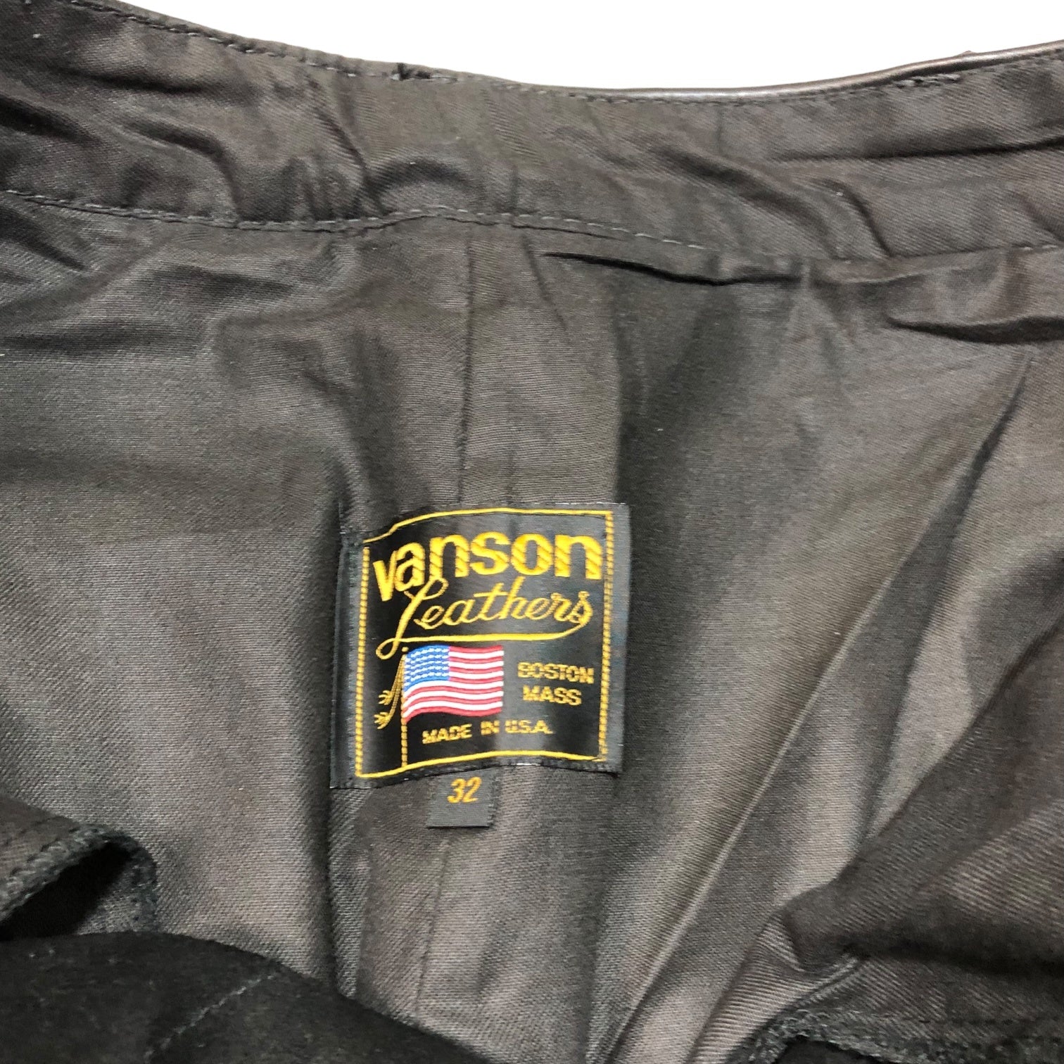 VANSON(バンソン) Biker leather pants バイカー レザー パンツ アメカジ W32 ブラック USA製