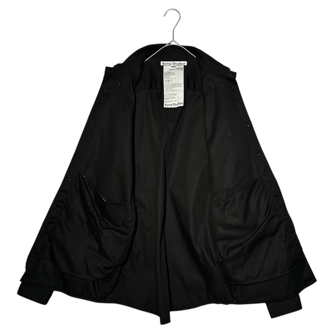 Acne Studios(アクネストゥディオズ) Button-up overshirts Button-down shirts ボタン アップ オーバー シャツ FN-MN-OUTW000932 44(S程度) ブラック ボタンダウン