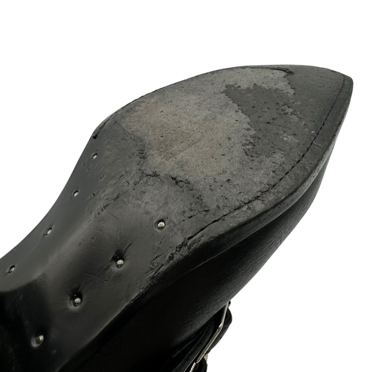 CELINE(セリーヌ) 2019SS By Hedi Slimane Belin Buckle Leather Boots ベルリン 3連 ベルト レザー ブーツ 43 ブラック エディ期 ウエスタン
