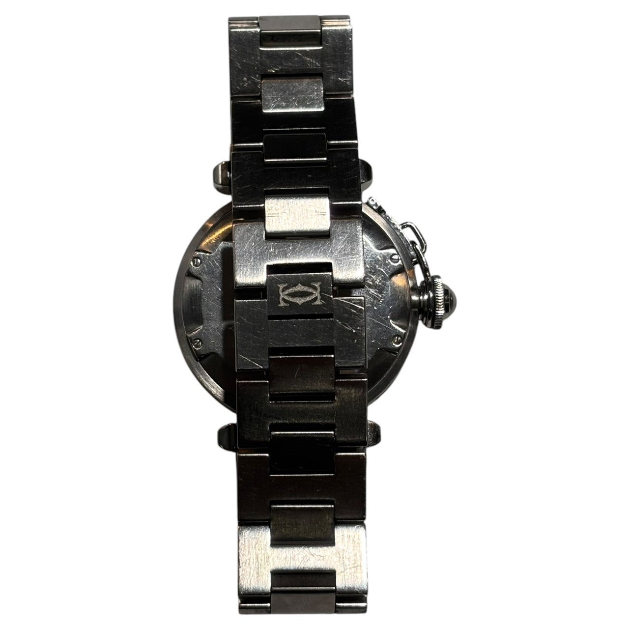 Cartier(カルティエ) Pasha C パシャ C オレンジ 文字盤 自動巻き 腕時計 W31024M7 オレンジ×シルバー 箱付 ボーイズ