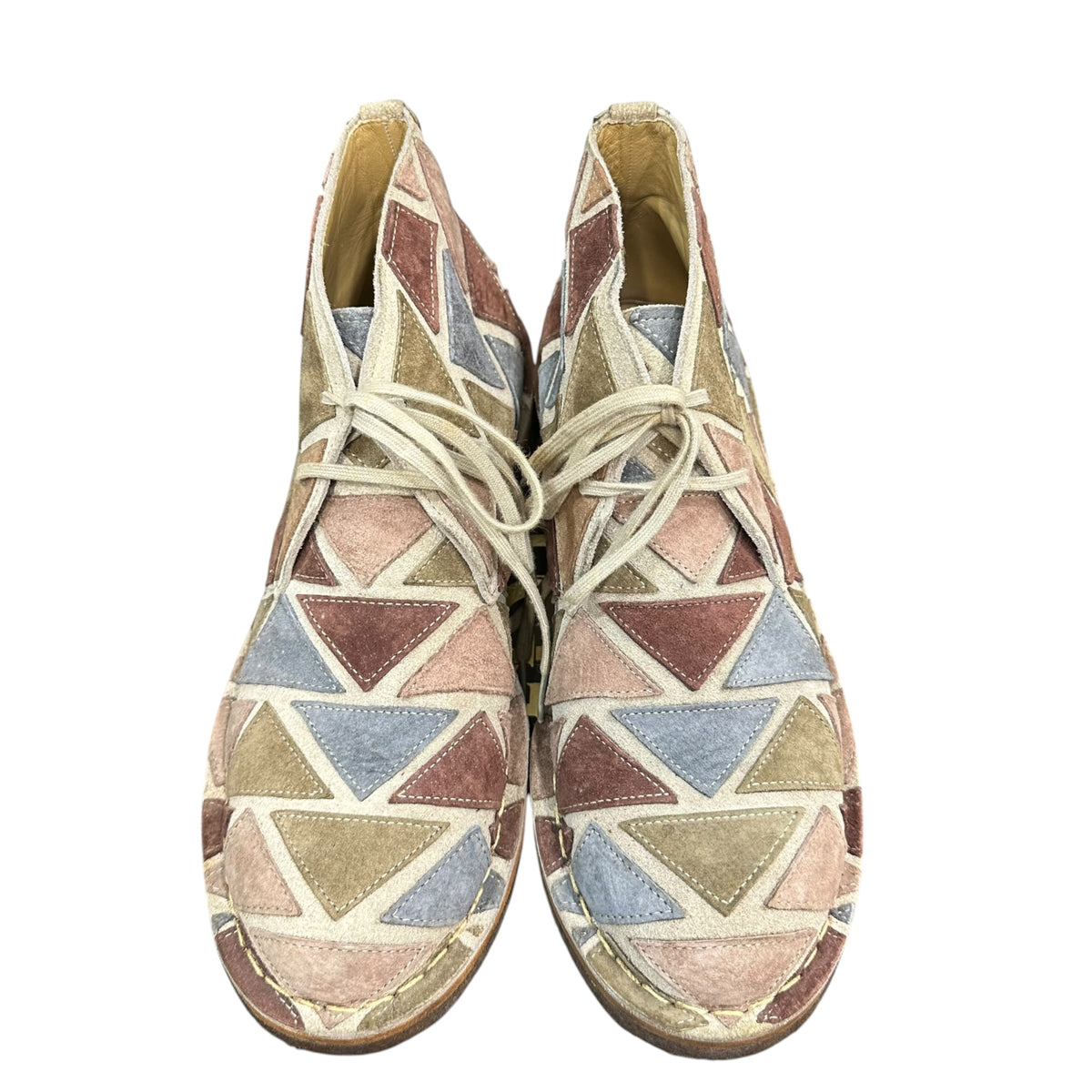 COMME des GARCONS HOMME PLUS(コムデギャルソンオムプリュス) 2001AW ”Looking at different world” Patchwork Desert Boots サイケ期 パッチワーク デザート ブーツ 25cm マルチ 00's