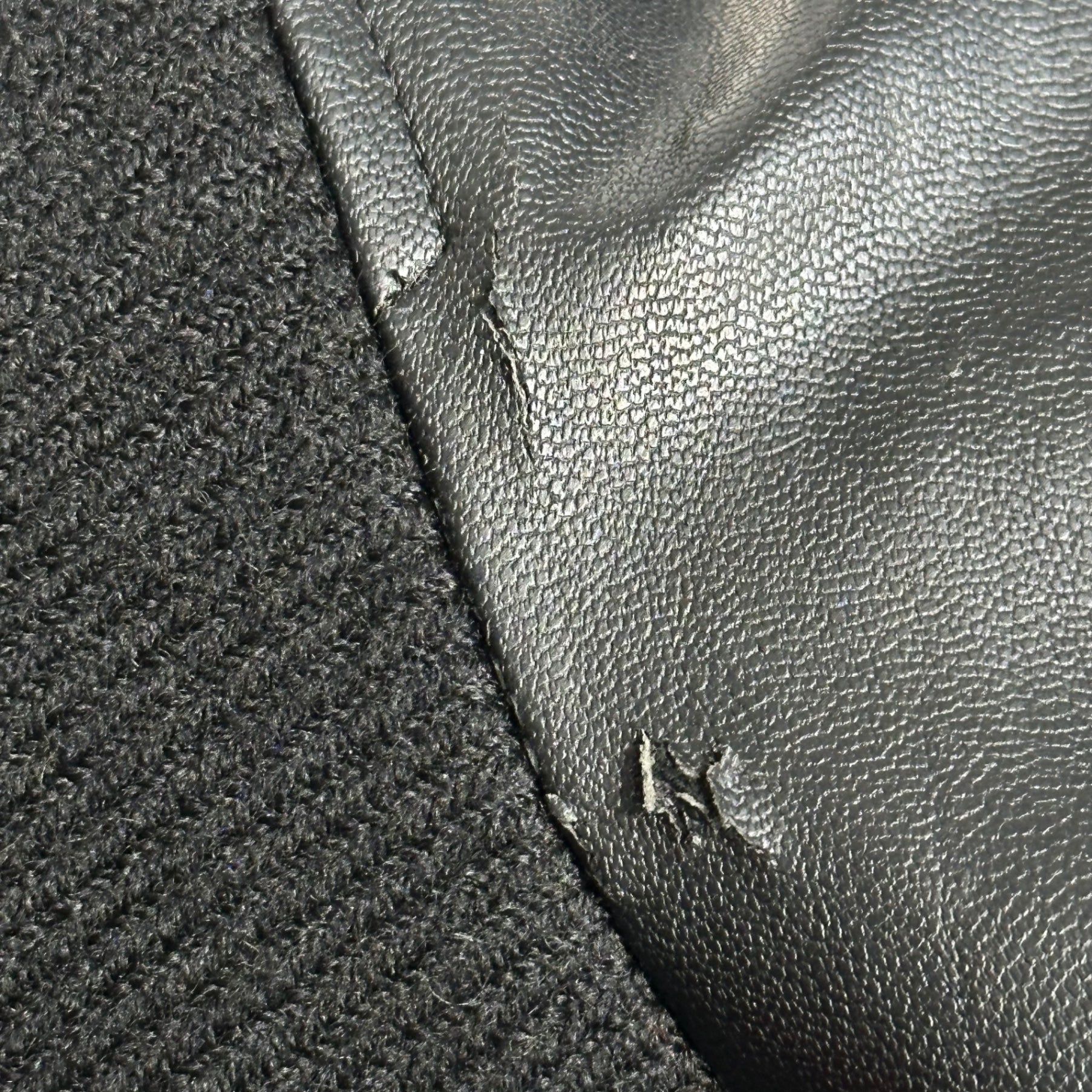 COMME des GARCONS JUNYA WATANABE(コムデギャルソンジュンヤワタナベ) 13AW Faux Leather Layered Double Rider Dress フェイクレザー レイヤード ダブル ライダース ワンピース JL-O003 XS ブラック AD2013