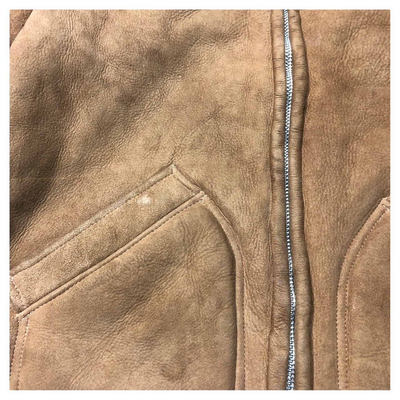 VINTAGE(ヴィンテージ) 80~90's genuine shearling jacket ムートンジャケット ヴィンテージ ベージュ×アイボリー