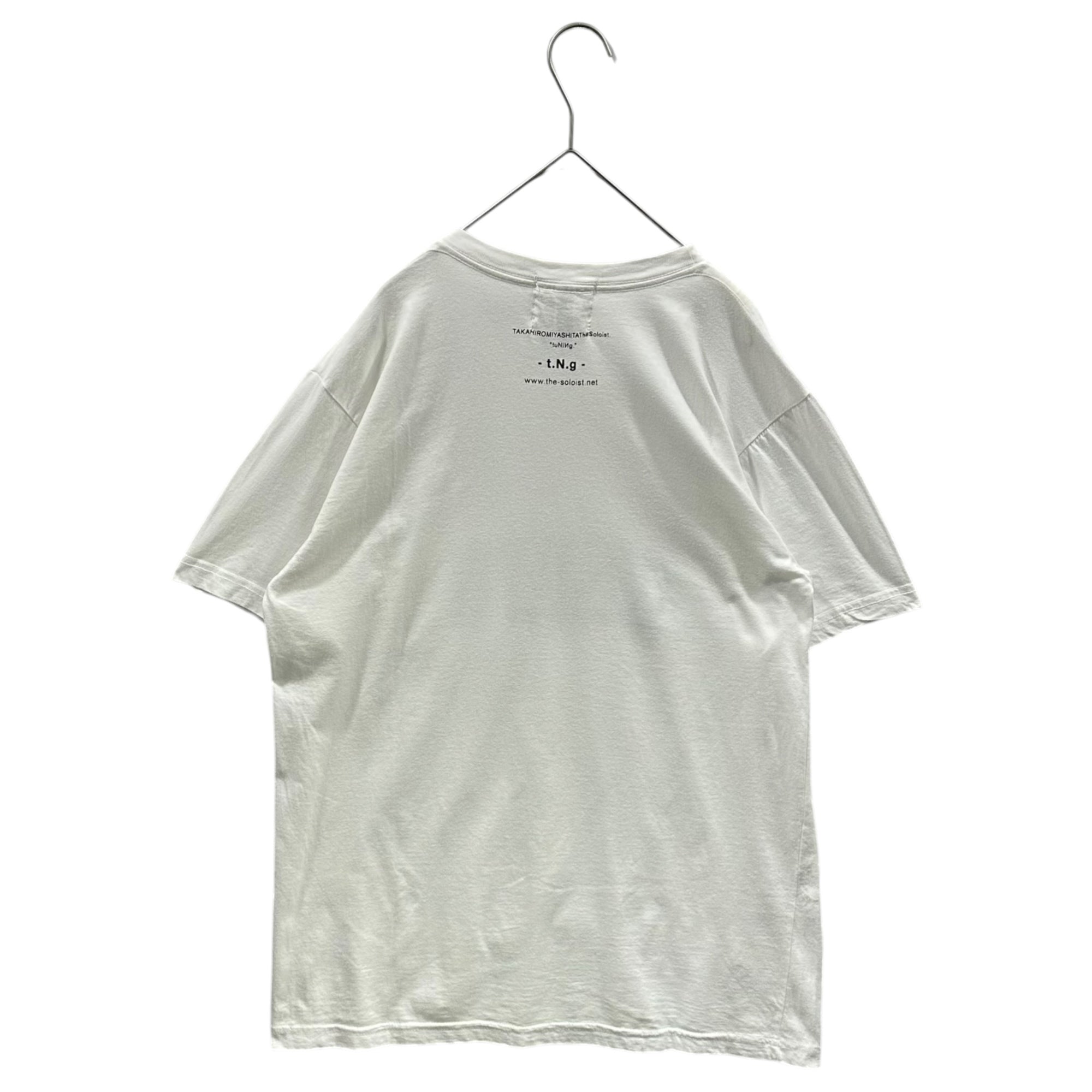 TAKAHIRO MIYASHITA The Soloist.(タカヒロミヤシタザソロイスト) 2015SS "tuNINg." - t.N.g - プリント ポケット Tシャツ sgt.0032 M ホワイト
