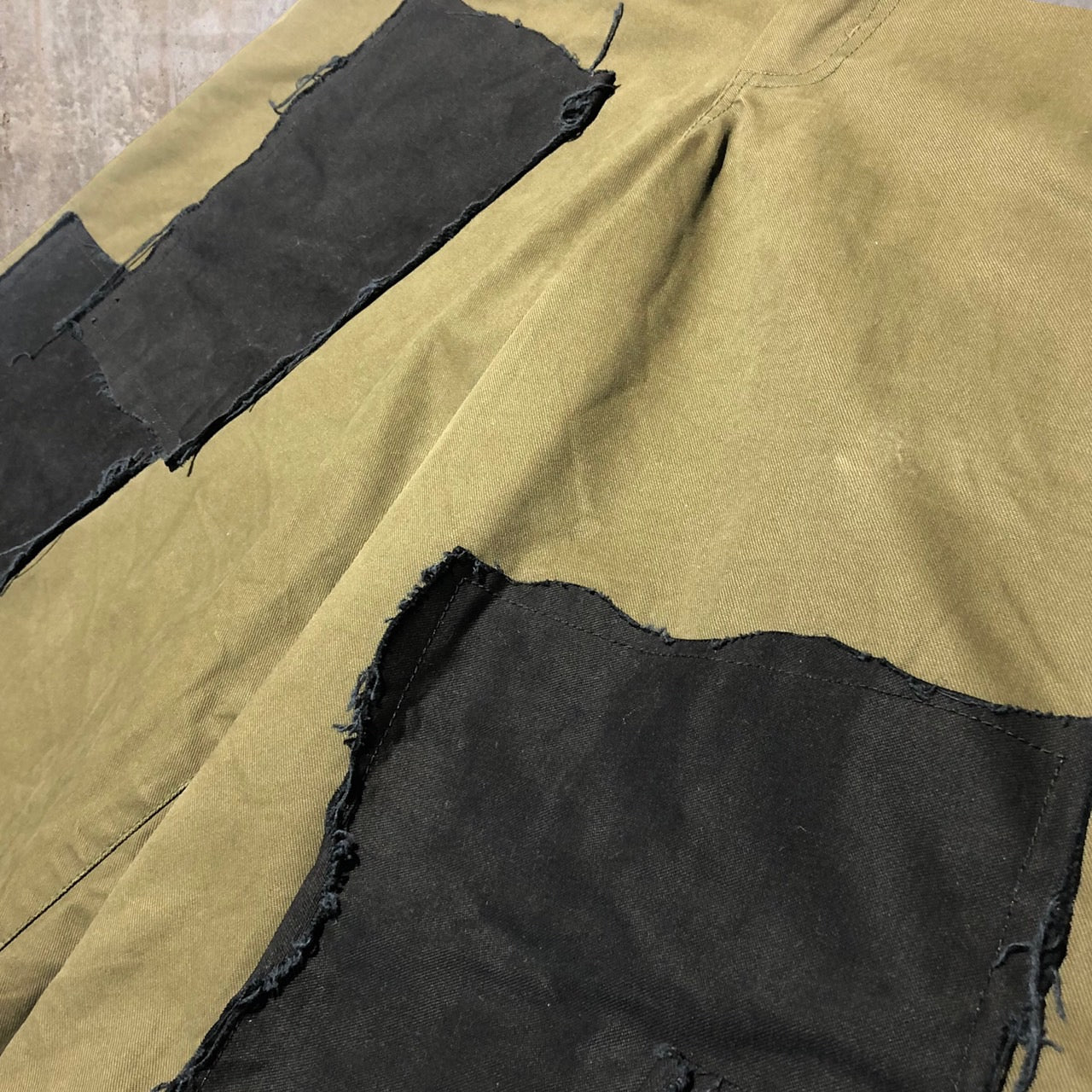 LIAM HODGES(リアムホッジス) パッチワークワイドカーゴショーツ ワイドパンツ バギーパンツ 32 カーキ